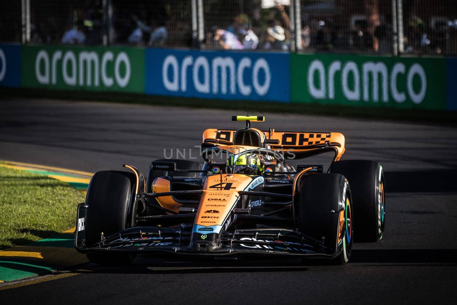 MELBOURNE, AUSTRALIA - APRIL 2: Lando Norris of Great Britain drives the McLaren MCL36 on race day during the 2023 Australian Grand Prix at Albert Park on April 2, 2023 in Melbourne, Australia.