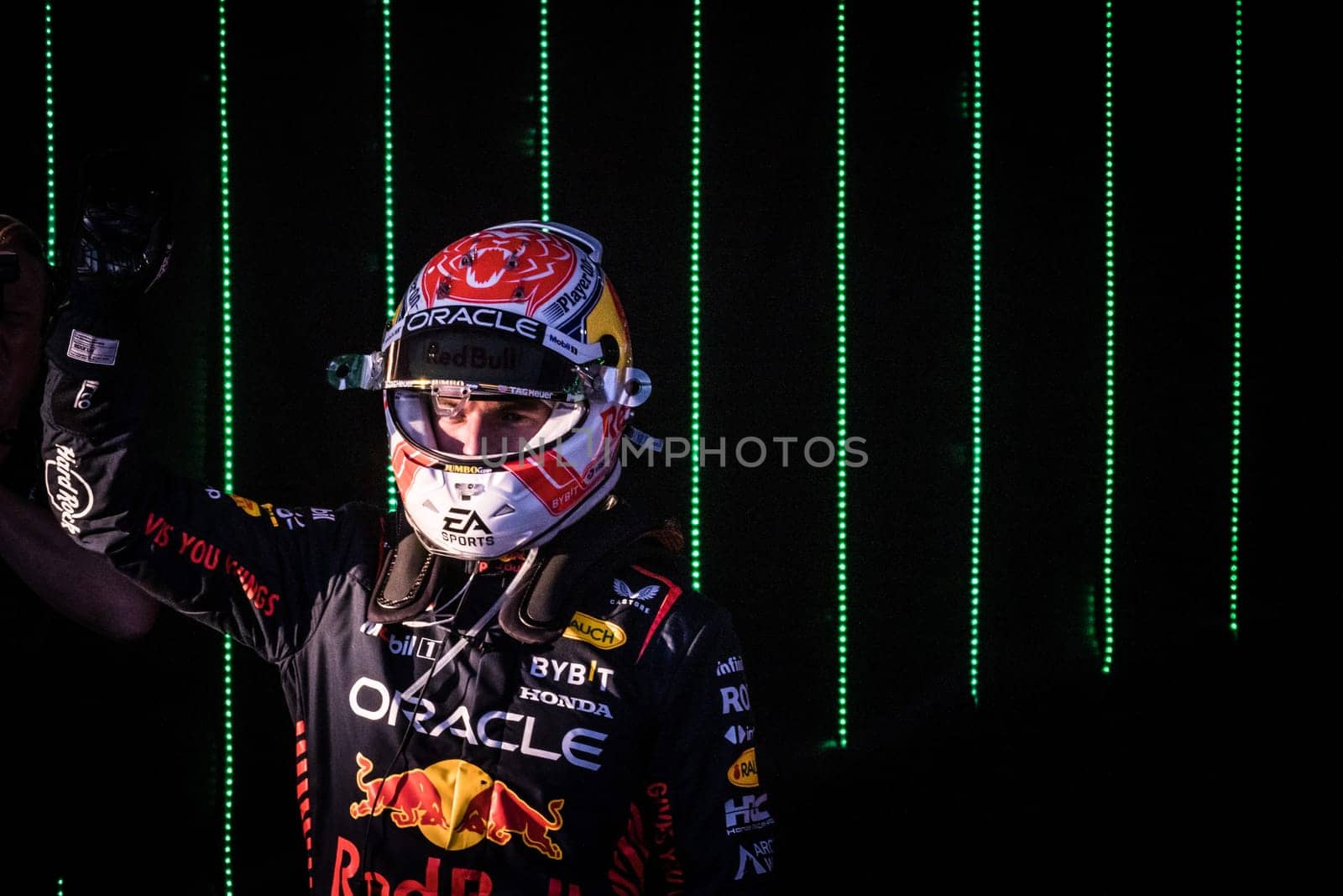 MELBOURNE, AUSTRALIA - APRIL 2: Max Verstappen of the Netherlands celebrates winning with his Oracle Red Bull Racing RB19 on race day during the 2023 Australian Grand Prix at Albert Park on April 2, 2023 in Melbourne, Australia.