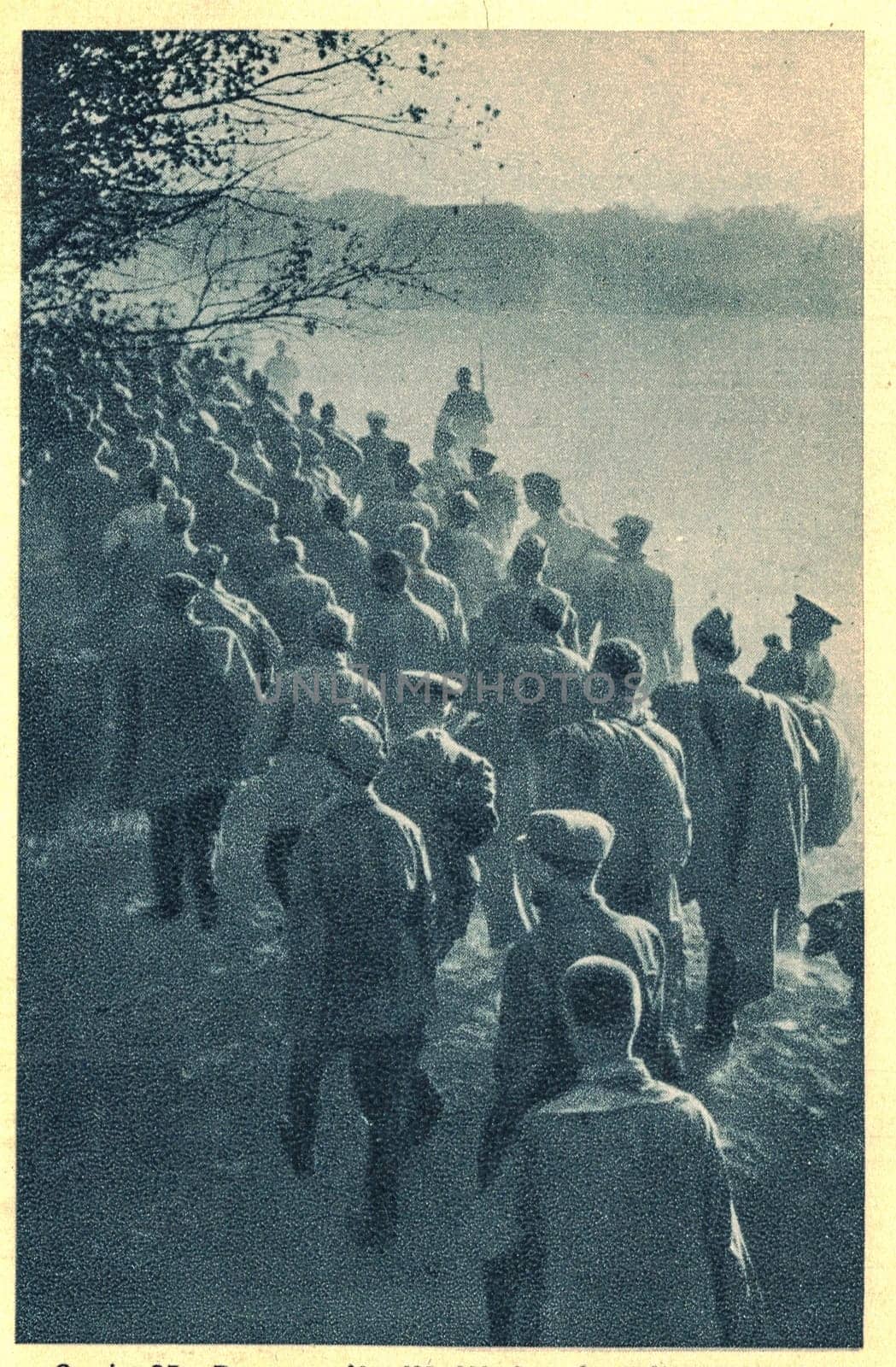 SMOLENSK, SOVIET UNION - 1941: Russian soldiers are taken captive by German troops. Soldiers marched from the battle of Smolensk.