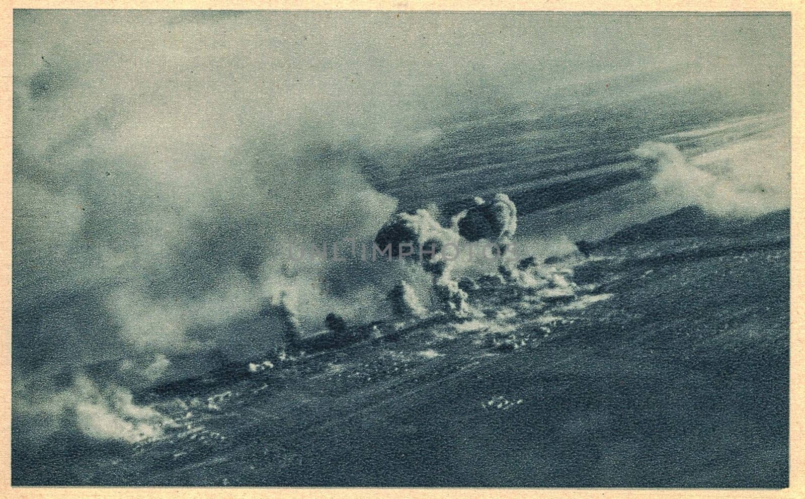 TSARITSYN - STALINGRAD - 1942: A bombardement of the old Tsaritsyn in Russia.