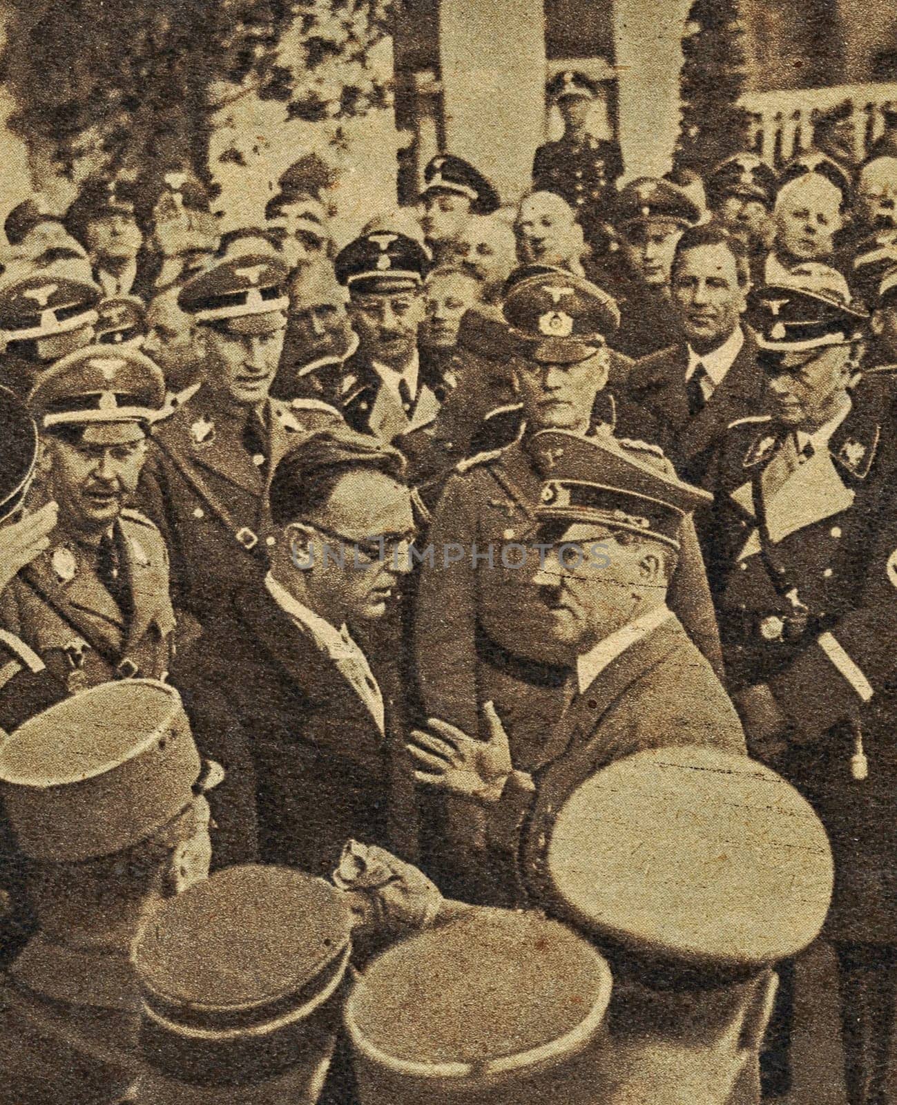 Arthur Seyss-Inquart with Adolf Hitler . Seyss-Inquart drafted the legislative act reducing Austria to a province of Germany and signed it into law on 13 March. With Hitler's approval he became Governor Reichsstatthalter of the newly named Ostmark, thus becoming Hitler's personal representative in Austria. by roman_nerud