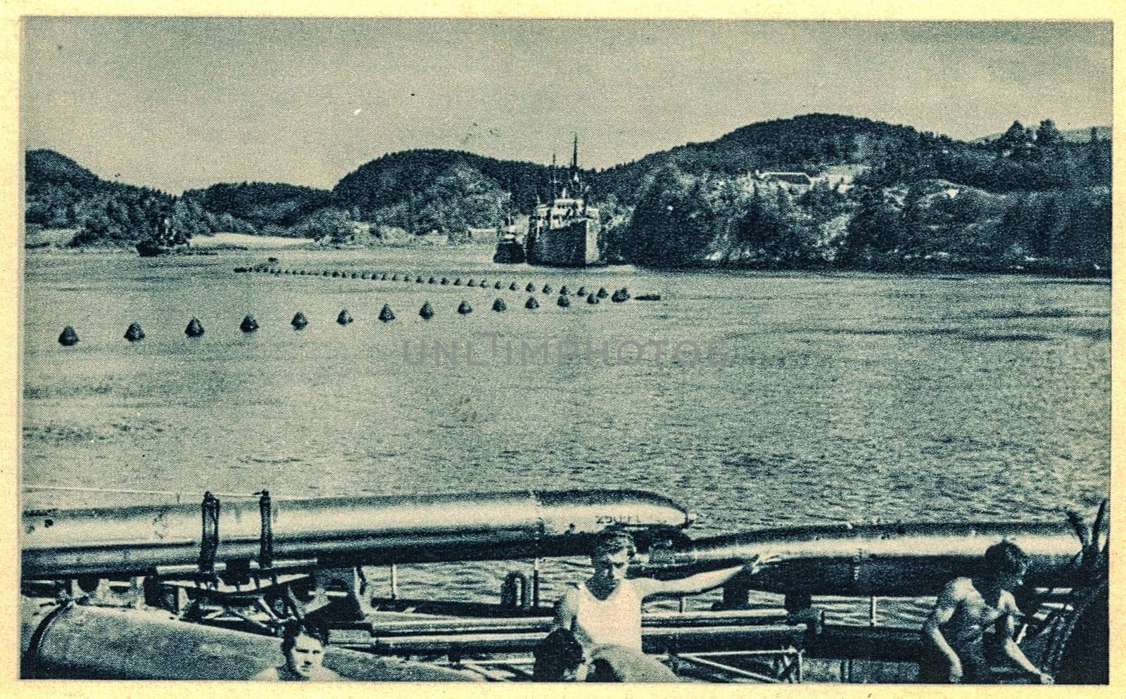 NORWAY - CIRCA 1942: 25th U-boat Flotilla - German: 25. Unterseebootsflottille - was formed in Danzig in April 1940 as a training flotilla responsible for Firing Training