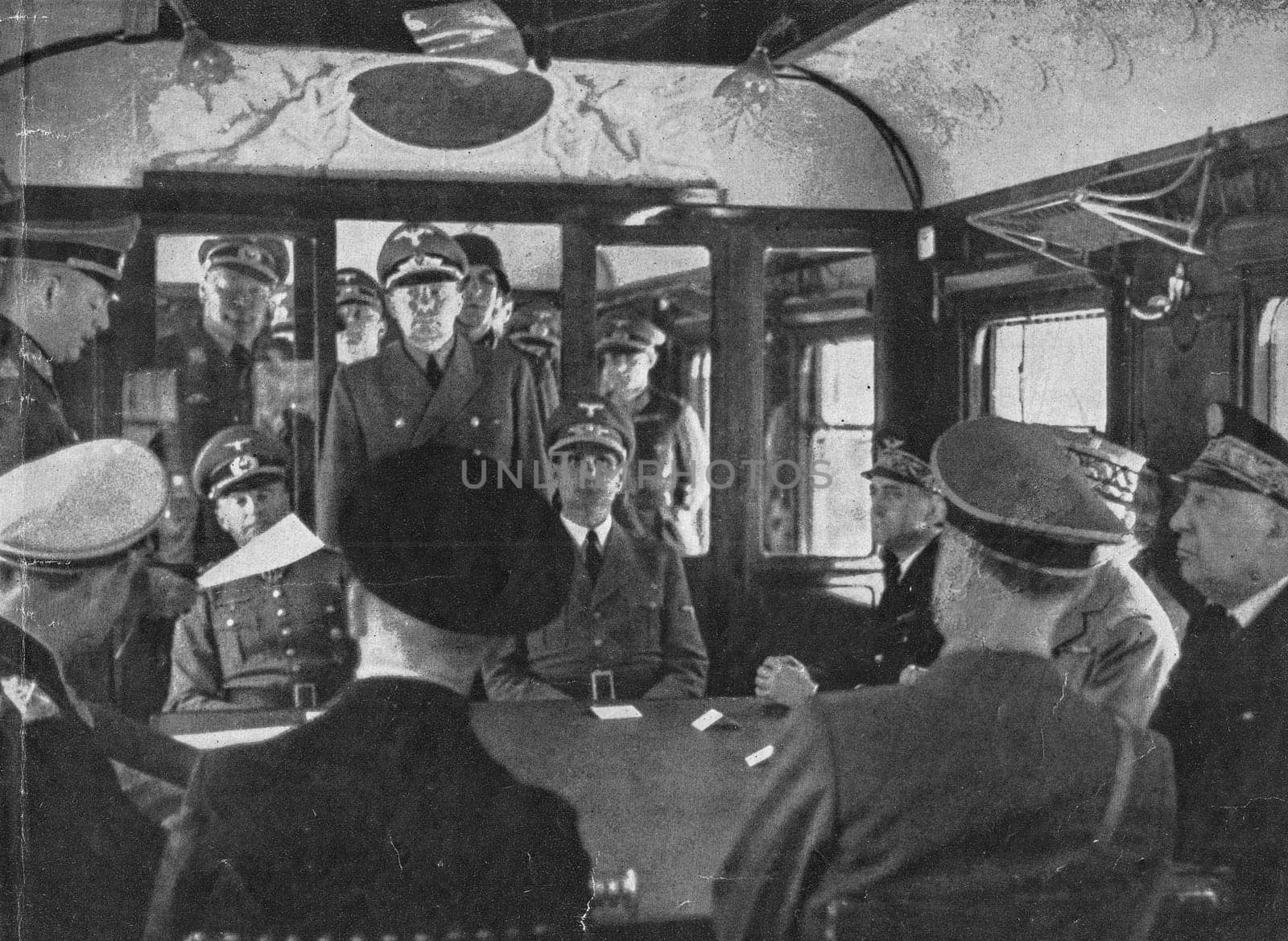 Armistice with France-Second Compiegne was signed between Nazi Germany and the defeated France in Le Francport, near Compi gne, in the same place as in 1918, in the same railroad carriage, but with the seats swapped. by roman_nerud