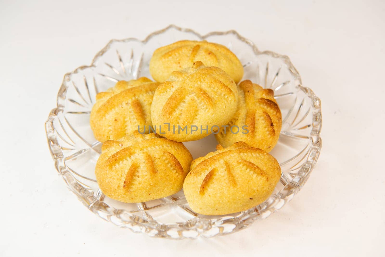 Traditional eid maamoul or mamoul cookies with dates, nuts, and jam, Arabic sweets for Aid al-Fitr and easter, High quality photo