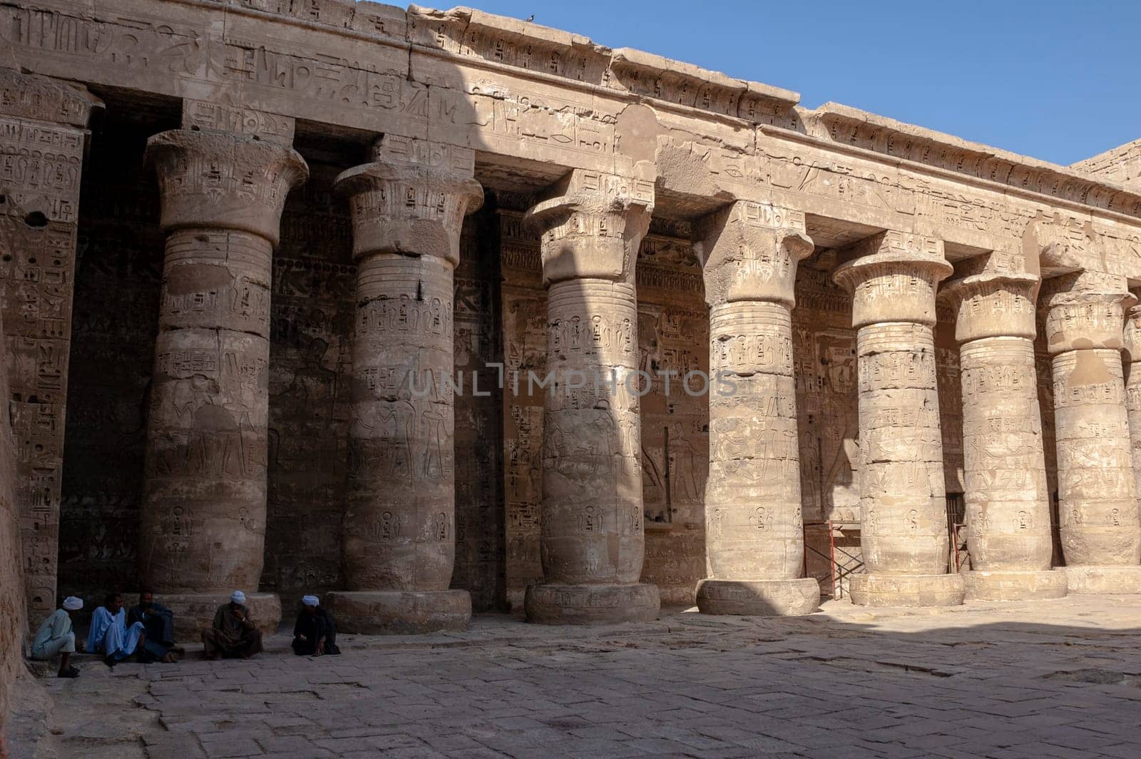 Local population at the archaeological site of Medinet Habu