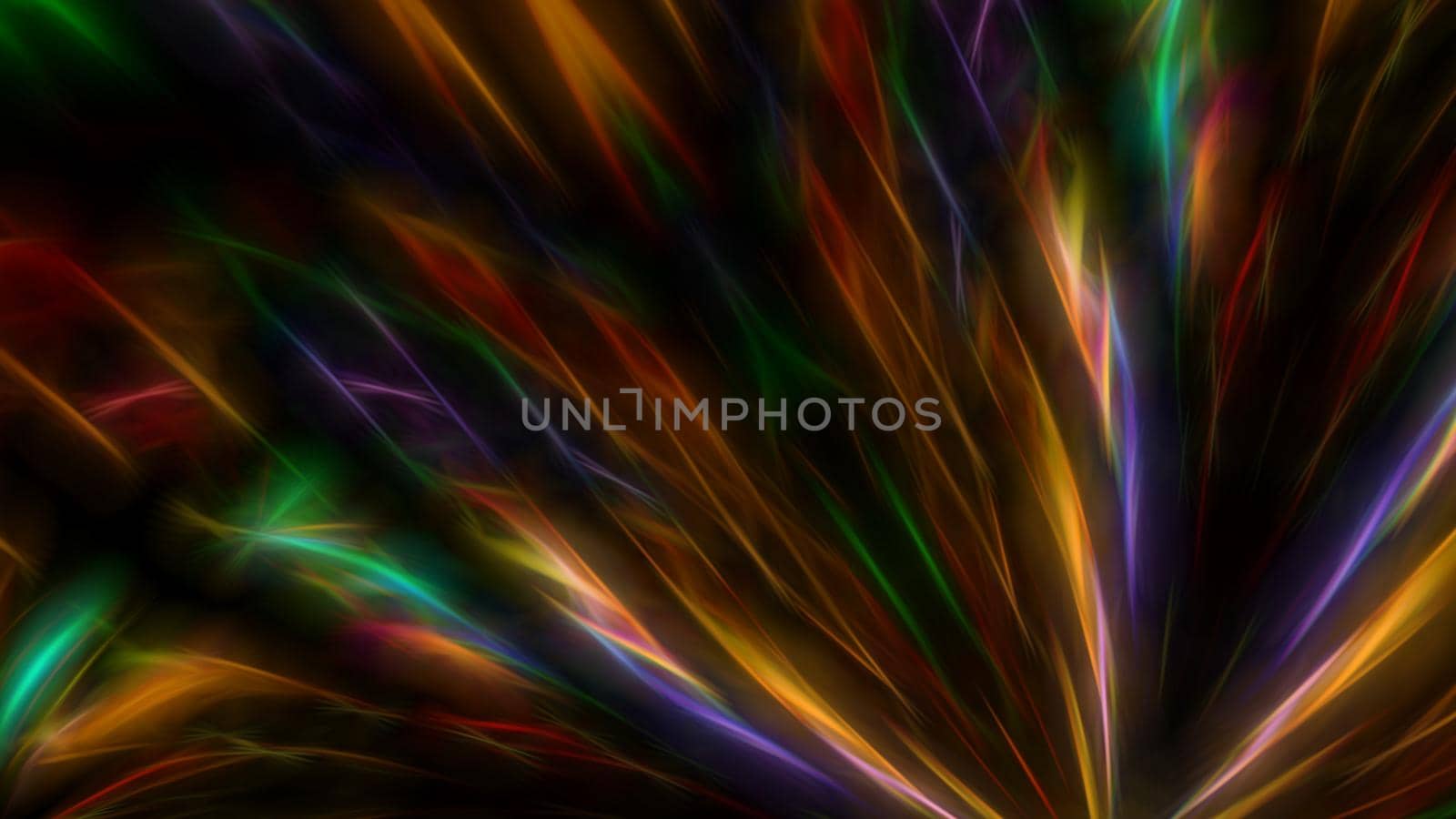 Abstract fractal background with glowing multi-colored lines. For design and network.