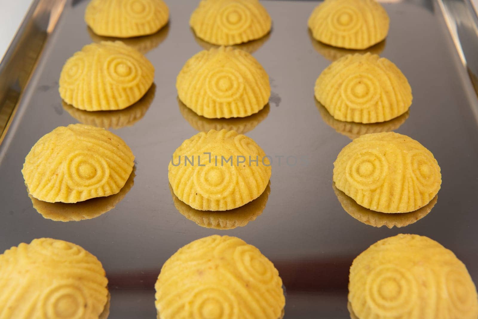 Traditional eid maamoul or mamoul cookies with dates, nuts, and jam, Arabic sweets for Aid al-Fitr and easter, High quality photo