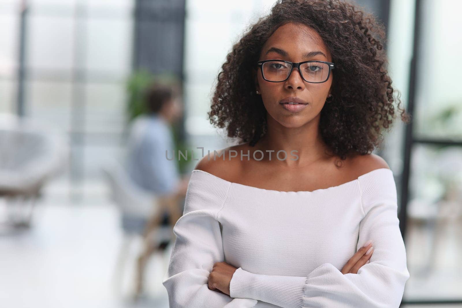 Portrait of an African American young business woman working