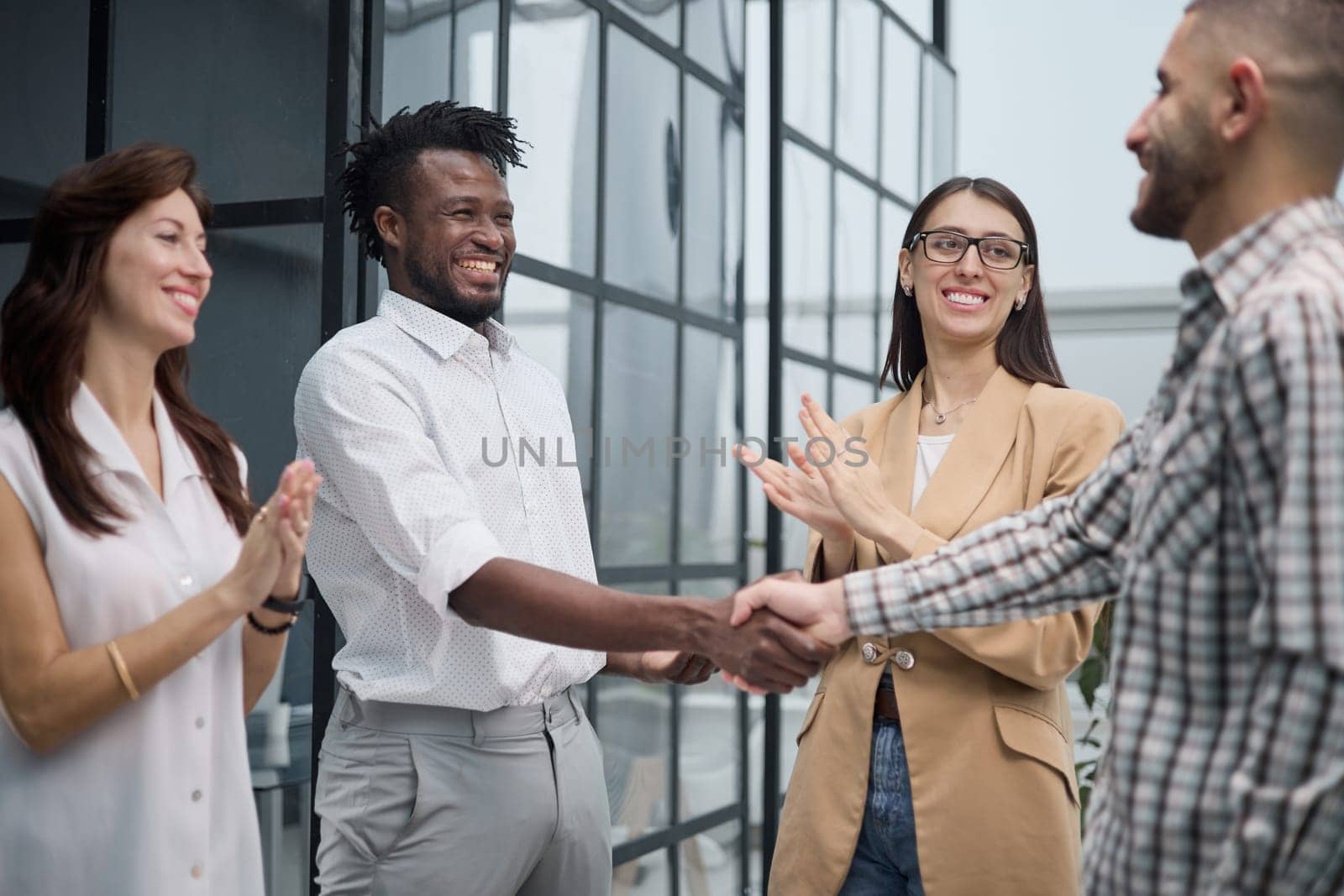 Congratulations to the new partners. business concept