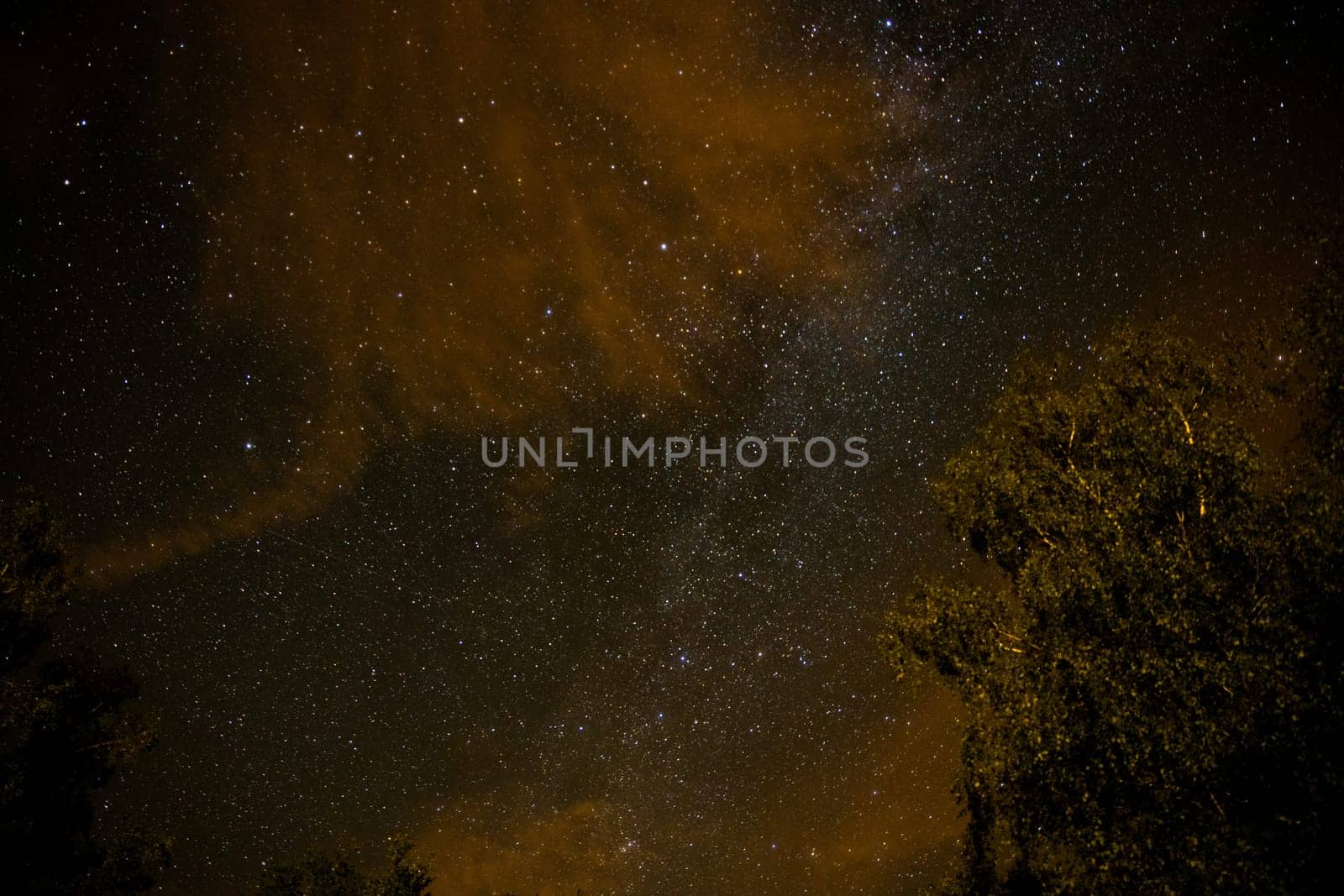 the Milky Way with Stars over the morvan in France in September