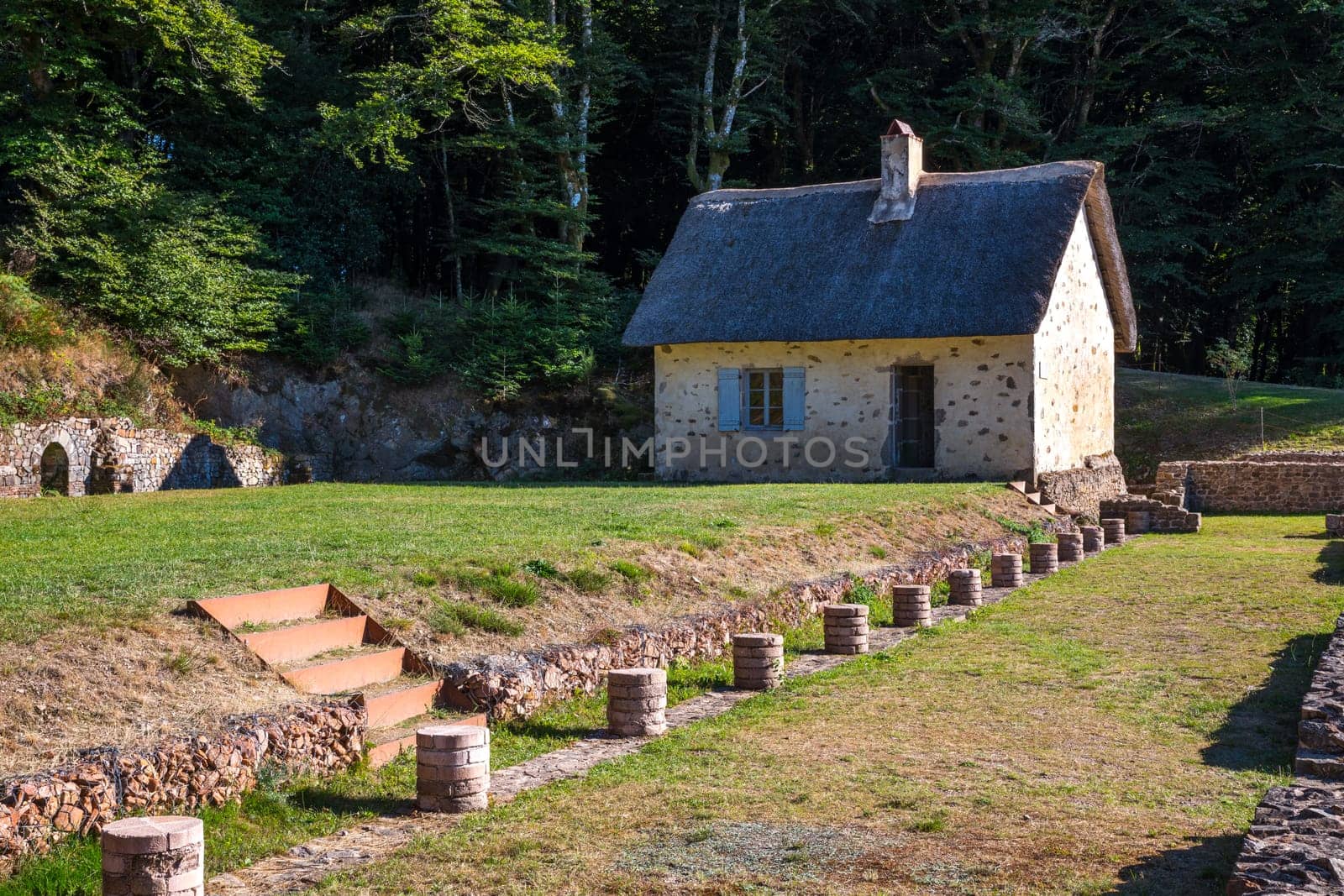 the ancient excavations and archaeological site on Mont beuvray in the morvan in france by compuinfoto