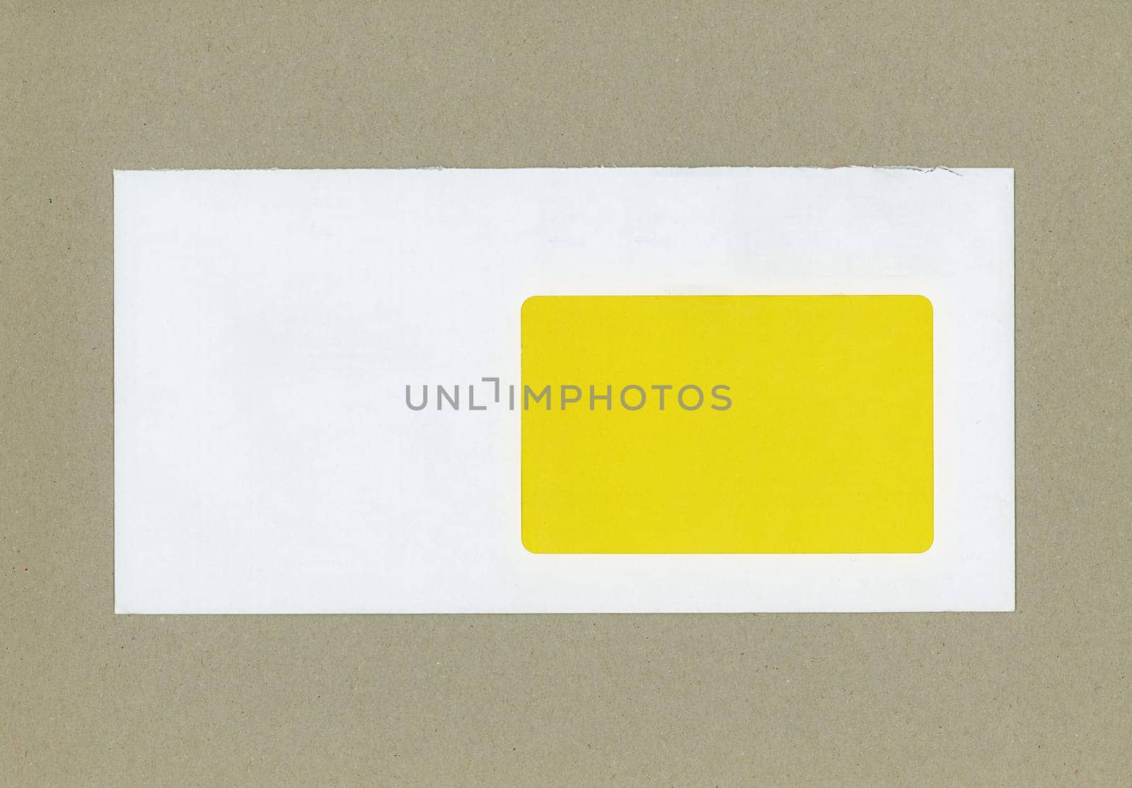 Letter envelope with blank label by claudiodivizia