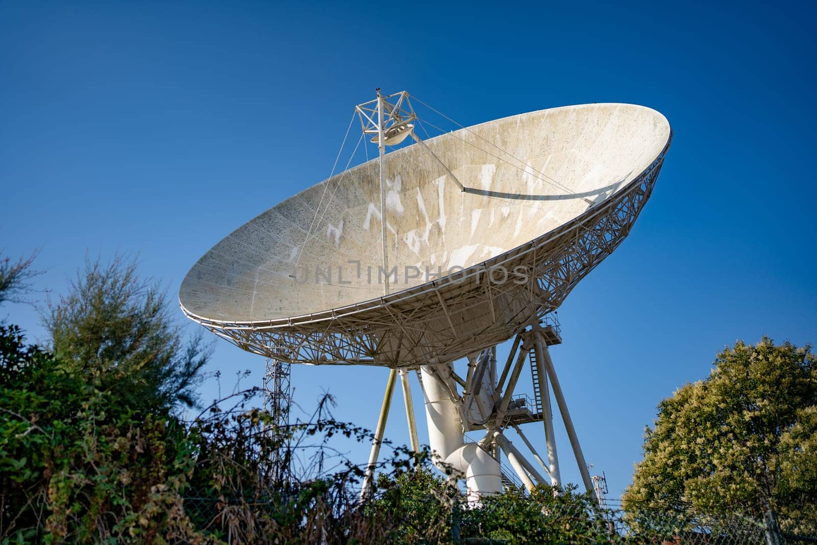 Earth based astronomical radio telescope. Radio telescopes used in science for space observation and distant objects exploring.