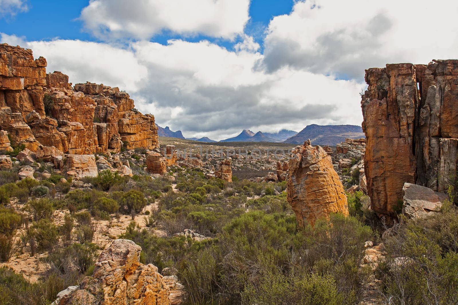 Scenic landscape at Truitjieskraal in the Cederberg Wilderniss Area, Western Cape, South Africa