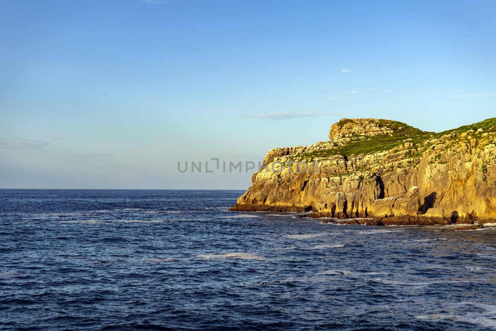 rocky precipitous coast of the Atlantic Ocean, Spain, Basque Country