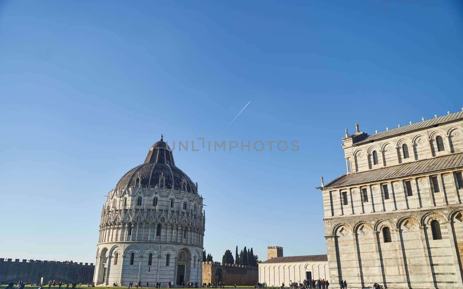 Pisa, Italy - 13.02.2023: View of the Pisa Cathedral on a sunny day in the city of Pisa, Italy. High quality photo