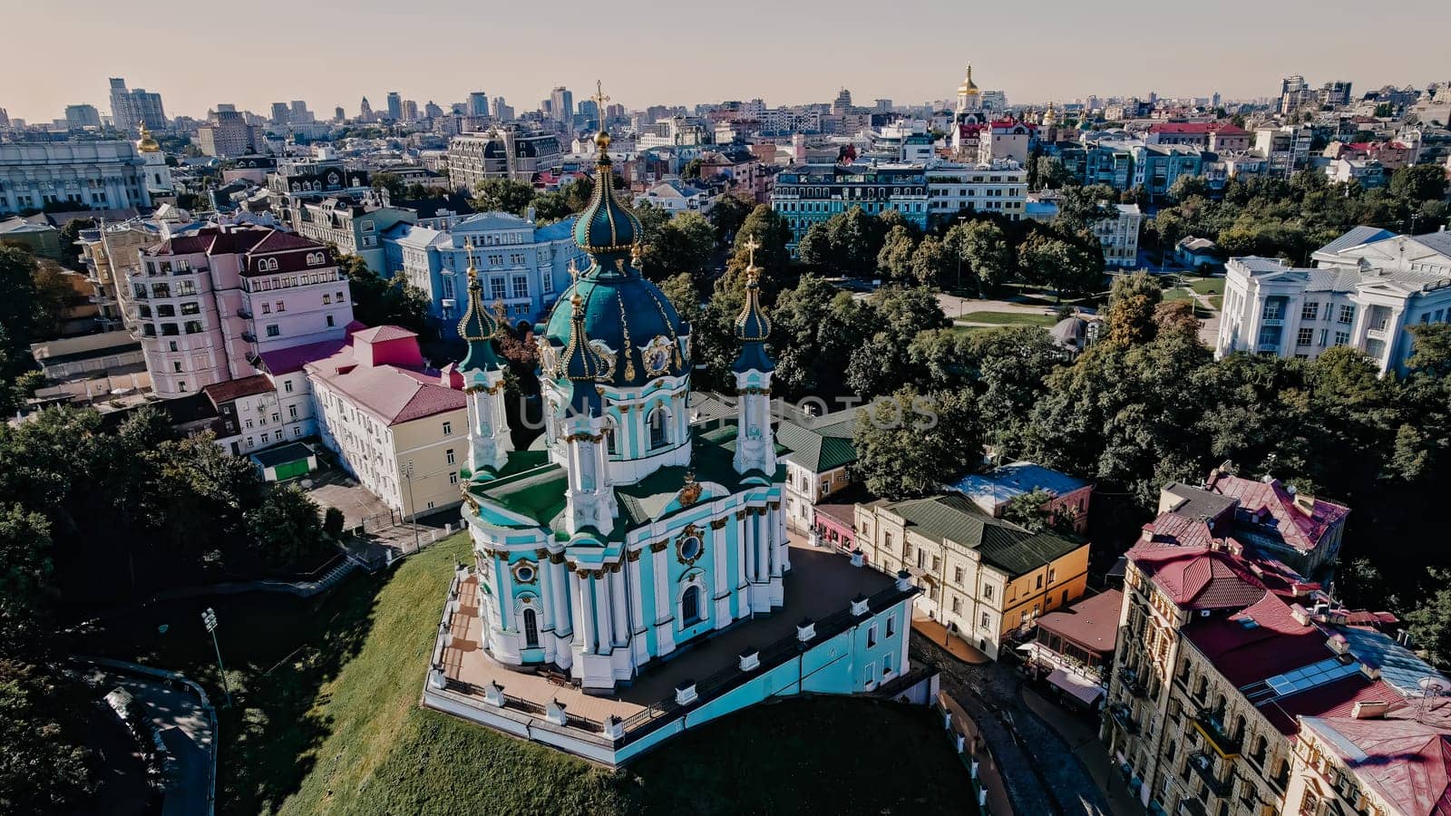 Kyiv, Ukraine - September 2022. St. Andrew's Church on Andriivskyi Hill by kristina_kokhanova