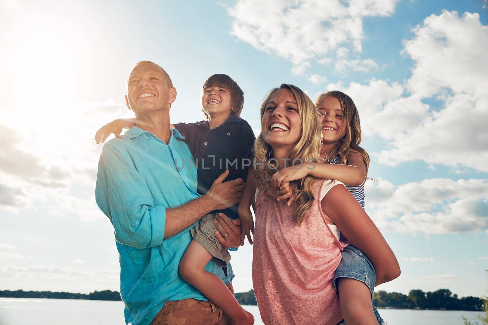 Taking in the beauty nature has to offer. a beautiful family spending some quality time on the beach