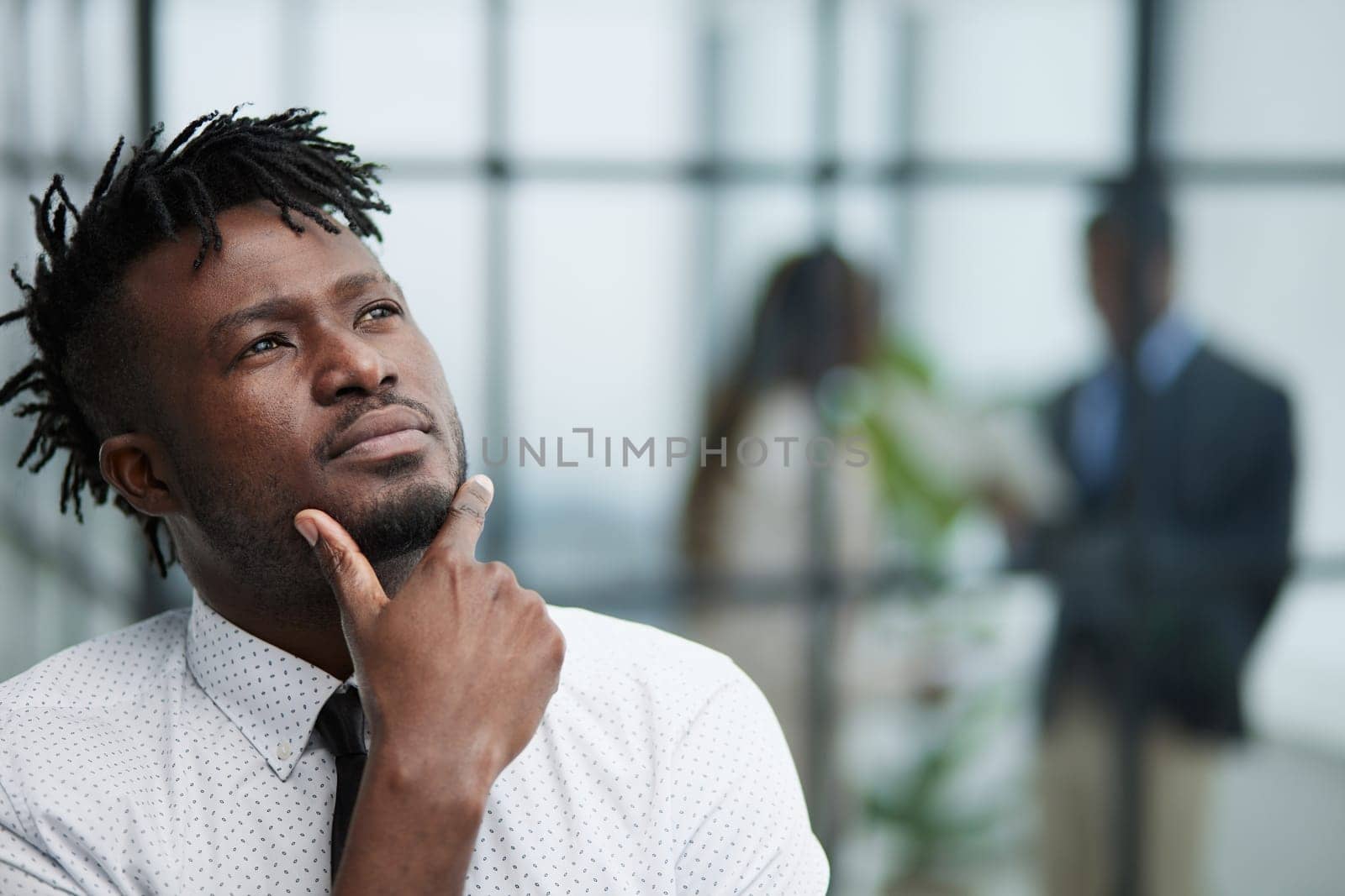 Closeup Portrait of a Young Black Man