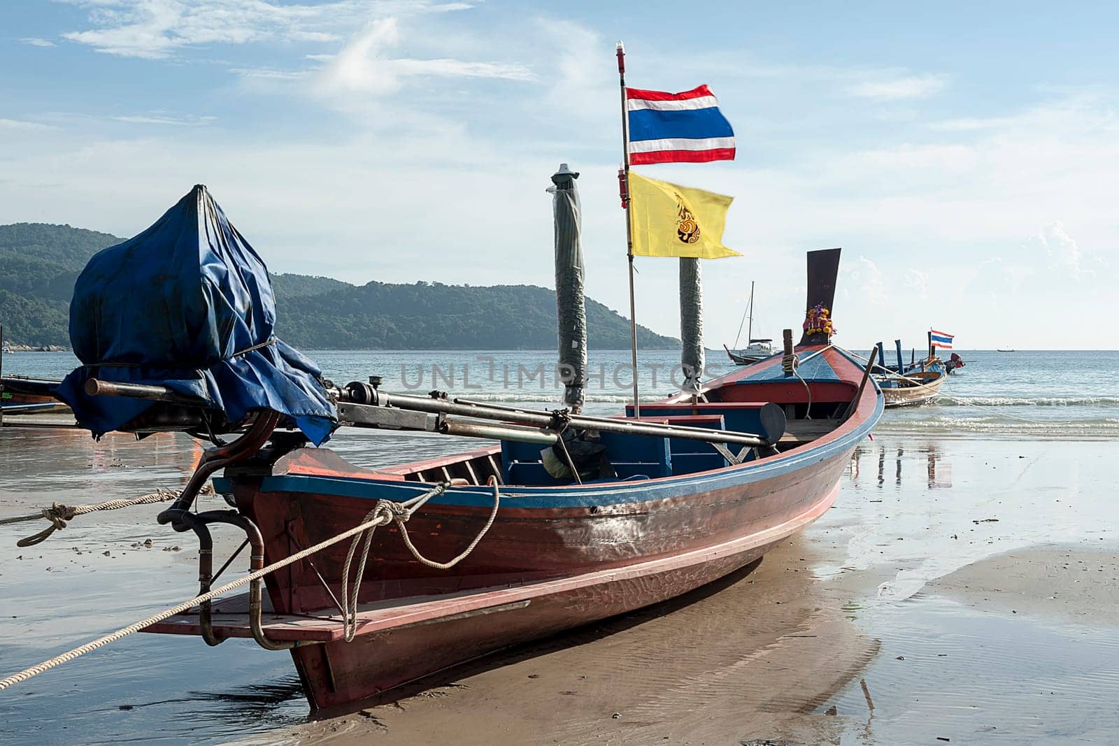 The kolae, the tipical boat of fisherman in the southern Thailand