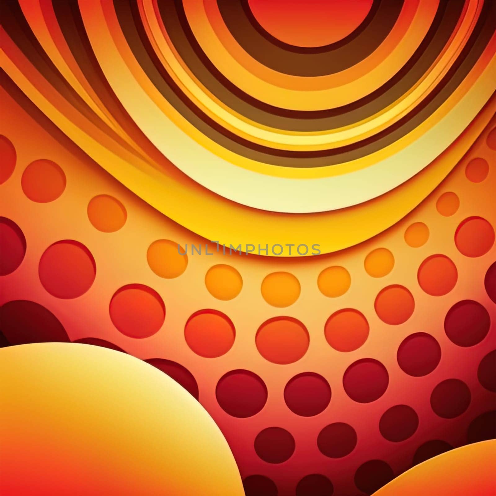 Retro groovy Gradient striped background by Dustick