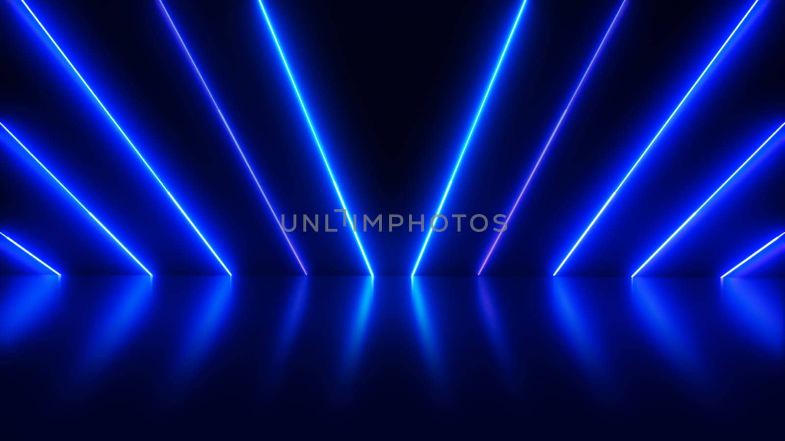 Abstract technology background with colorful light rays. shiny stripes.