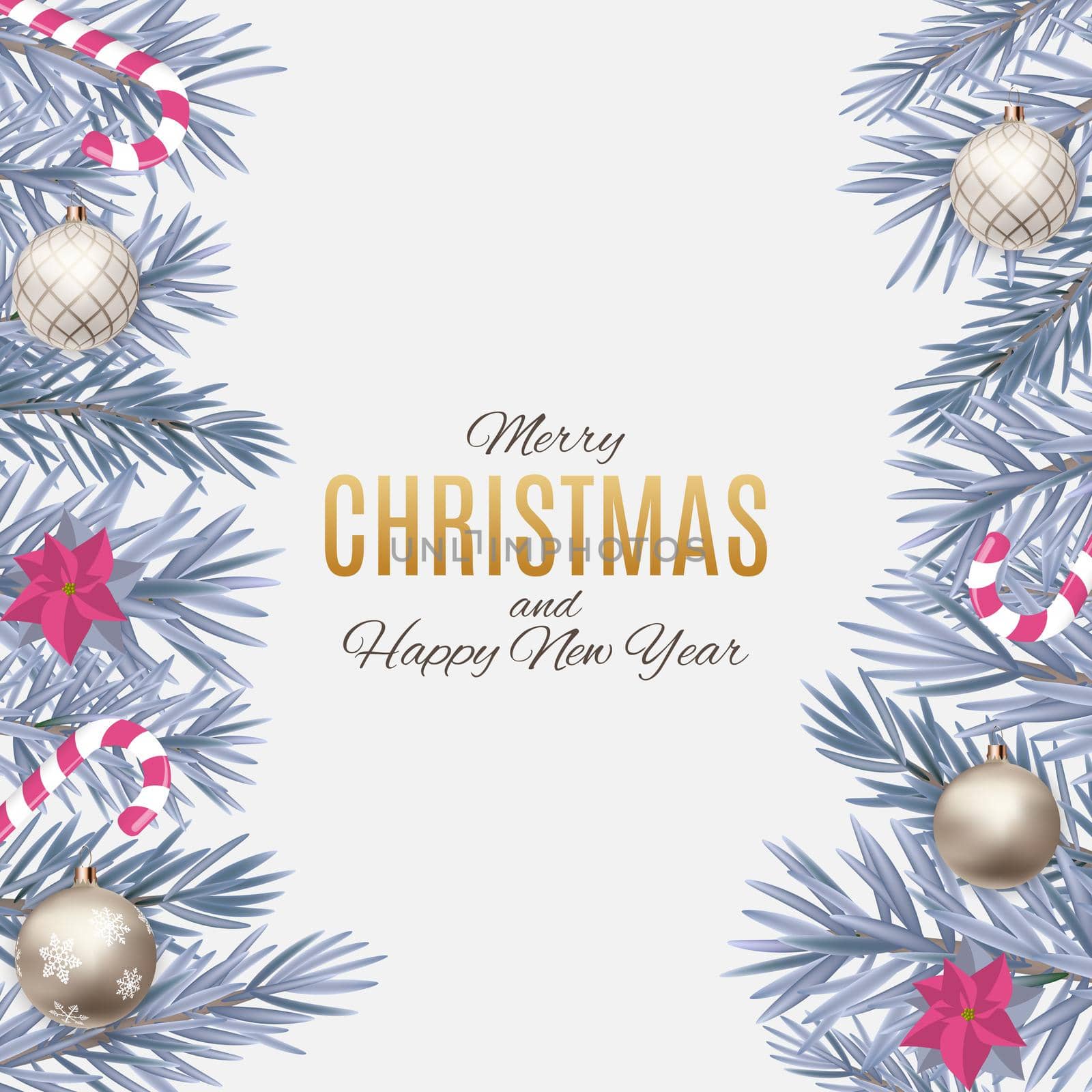 Merry Christmas and New Year Background. Vector Illustration by yganko