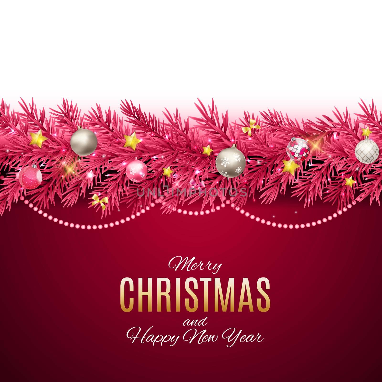 Merry Christmas and New Year Background. Vector Illustration EPS10