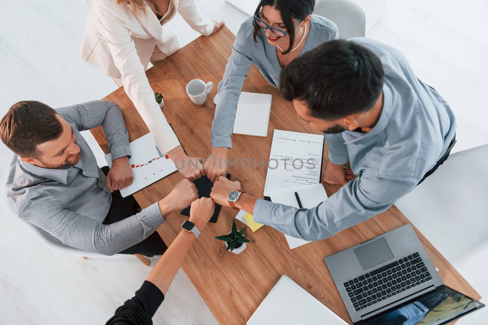 Creative occupation. Group of business people that working on the project in the office.