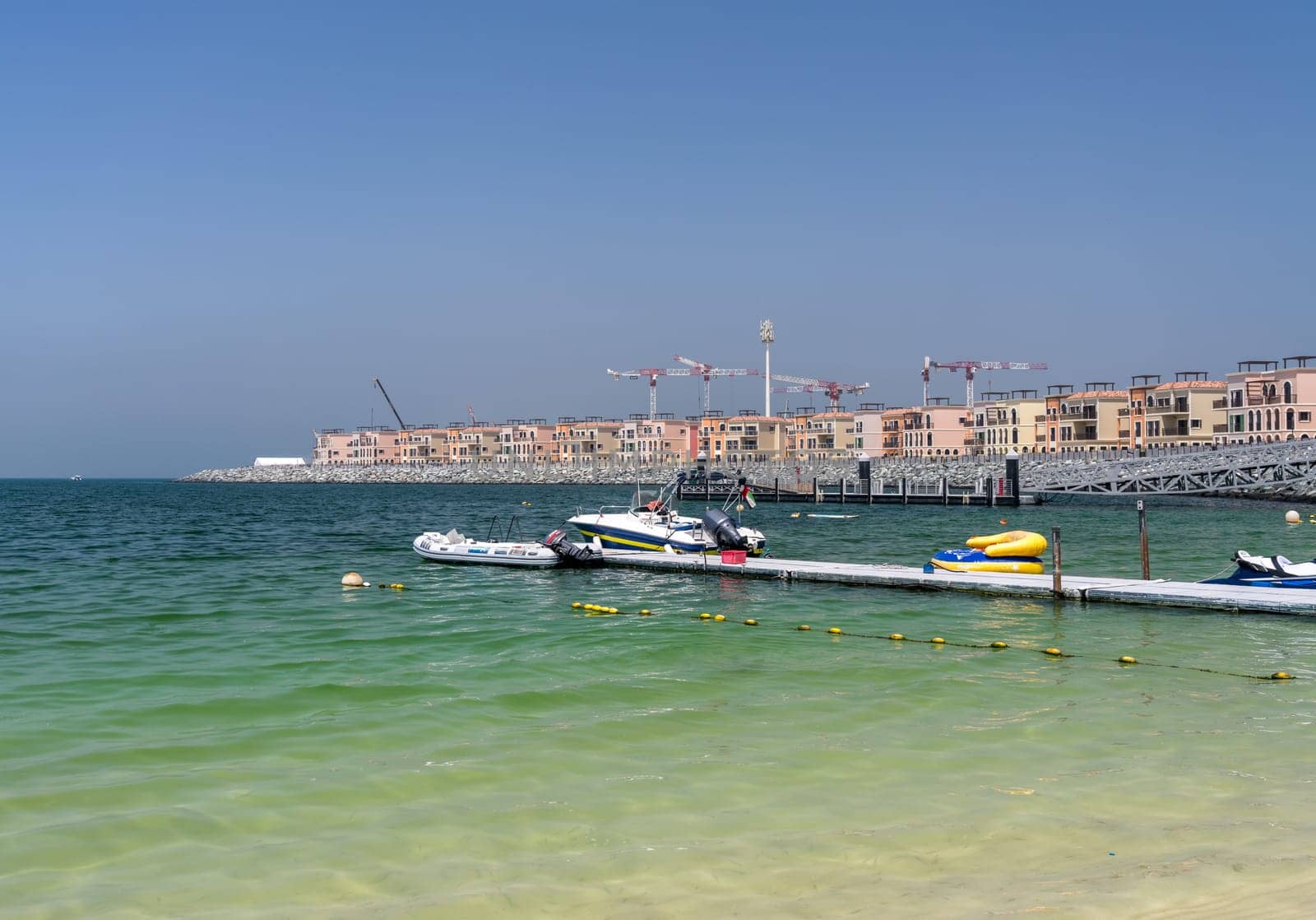 New apartments under construction in La Mer by the Gulf coast of Dubai UAE