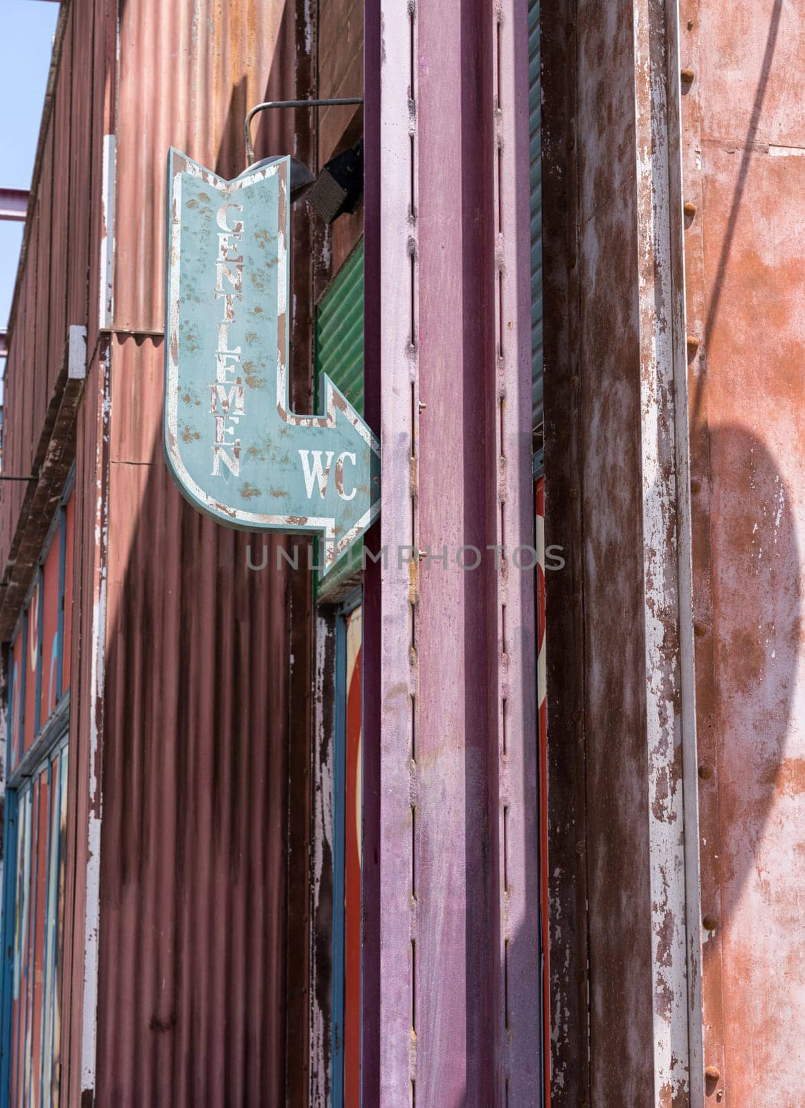 Retro sign for Gentlemen in La Mer in Dubai, UAE by steheap