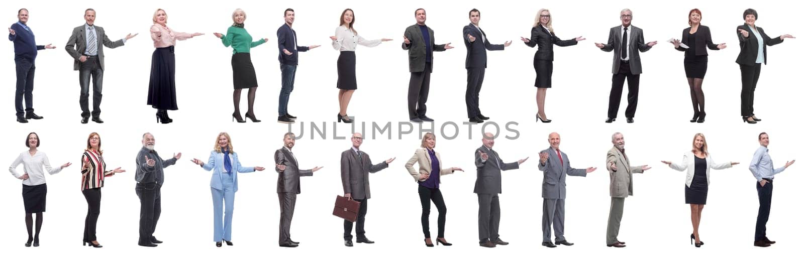 group of successful business people isolated on white by asdf