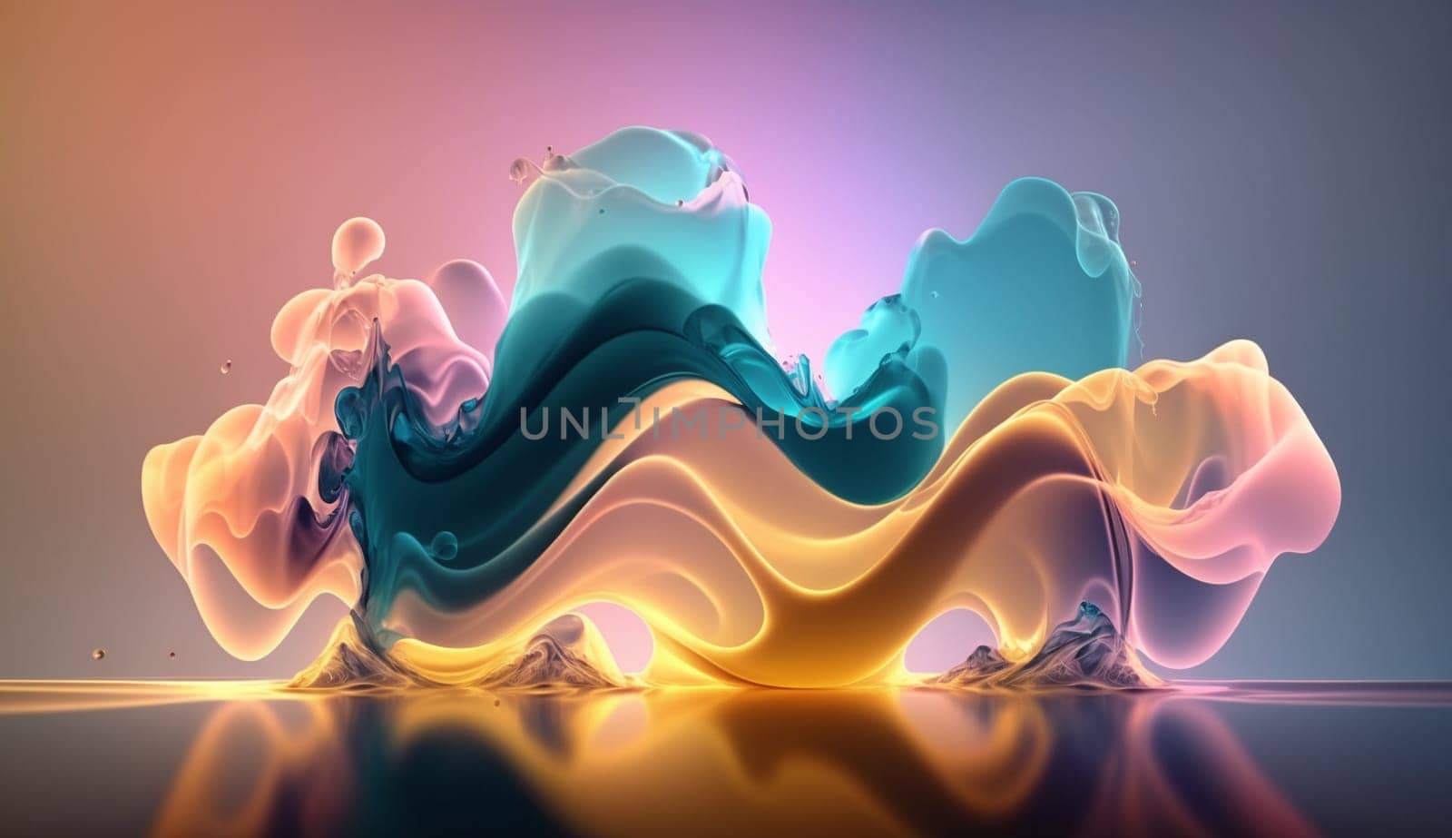 Liquid abstract background. Gradient splashes of liquid. Illustration.