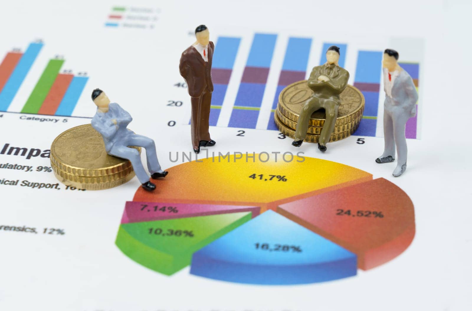 On financial charts there are miniature figures of businessmen, they sit on coins. Review the chart. by Sd28DimoN_1976