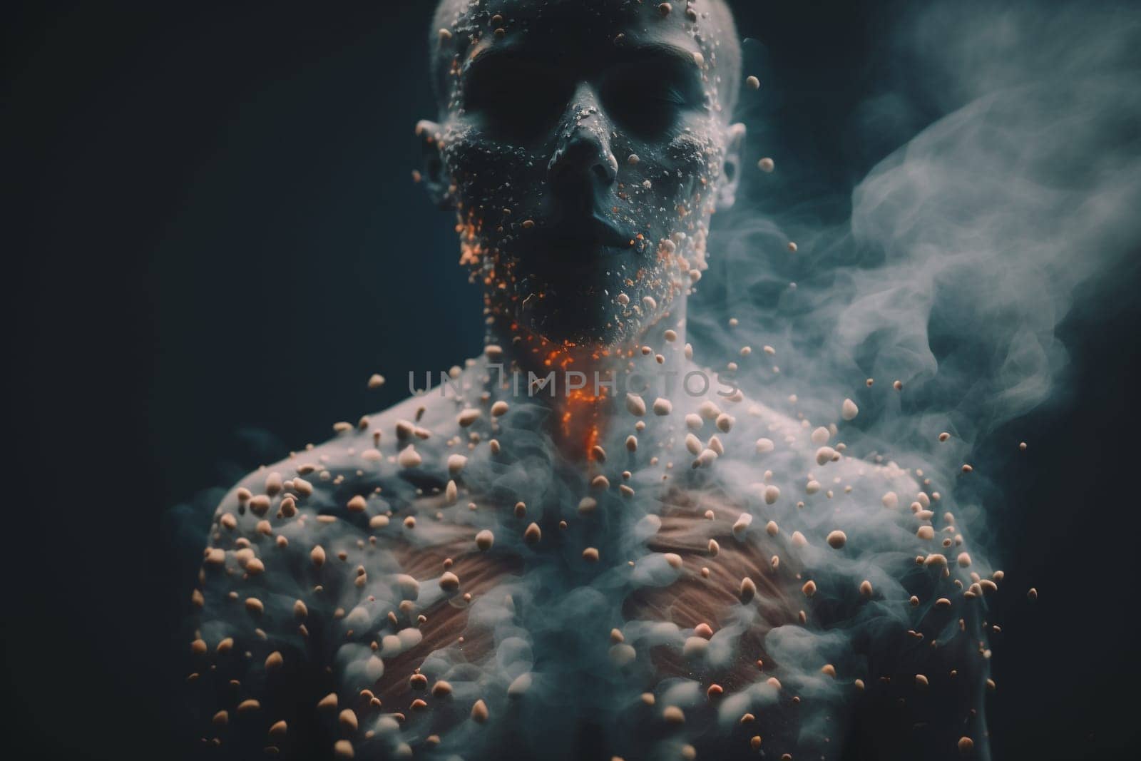 Oncology. Cancer cells. Chemotherapy. treatment for malignant in a human body caused by carcinogens and genetics with a cancerous cell as an immunotherapy symbol and medical therapy.