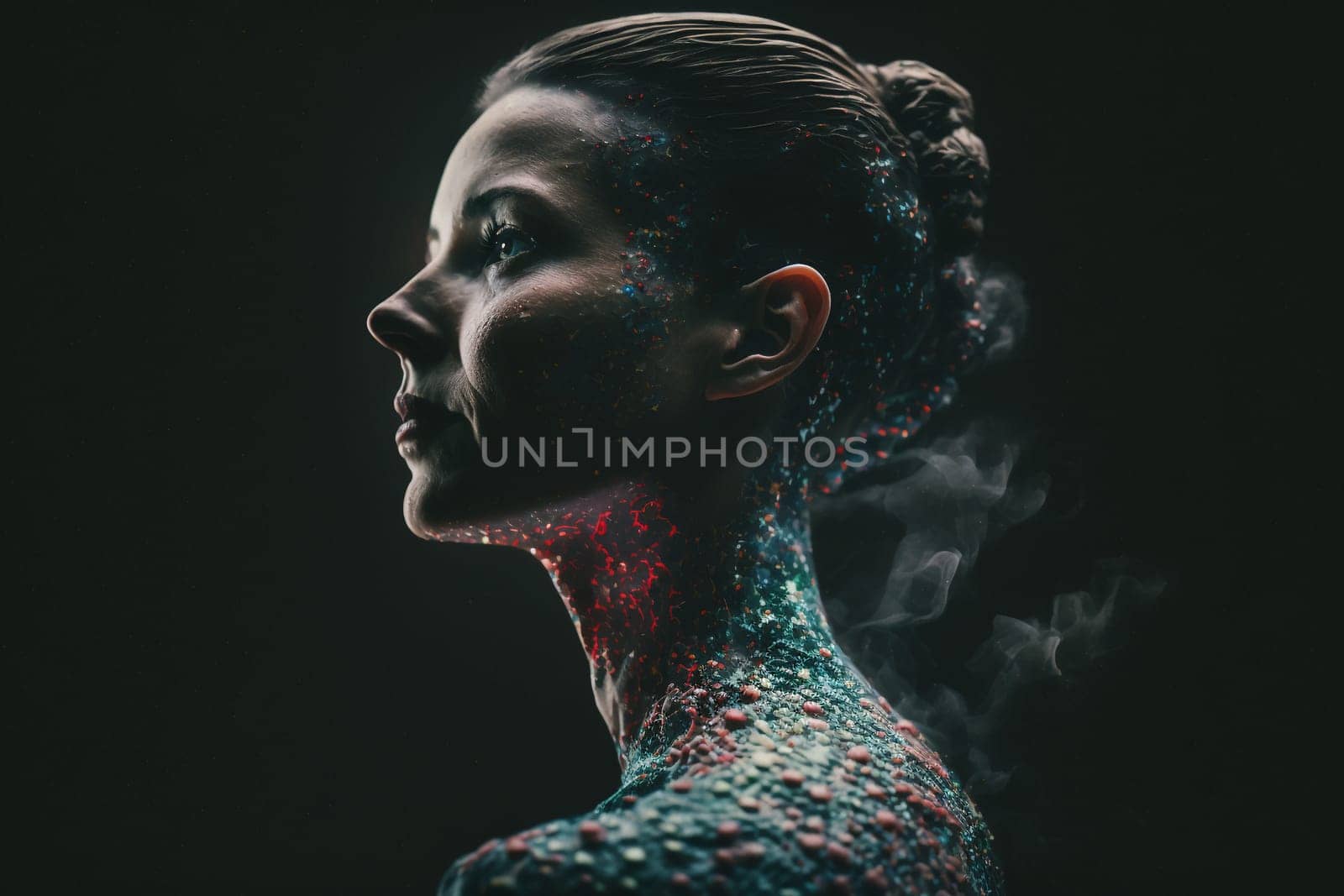 Oncology. Cancer cells. Chemotherapy. treatment for malignant in a human body caused by carcinogens and genetics with a cancerous cell as an immunotherapy symbol and medical therapy.