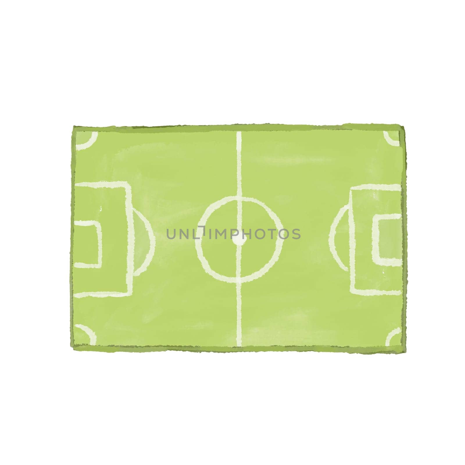 Soccer field, Green Football stadium illustration isolated on white