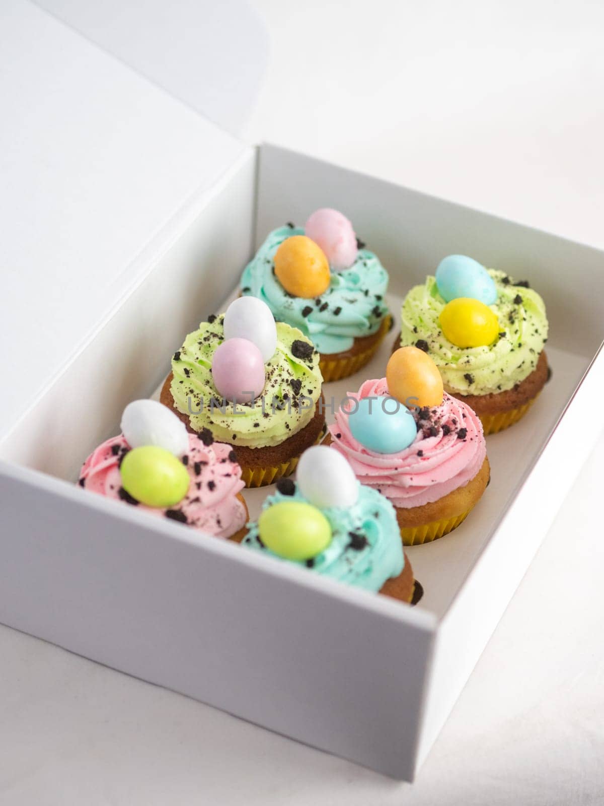 easter pastel handmade group of muffins by verbano