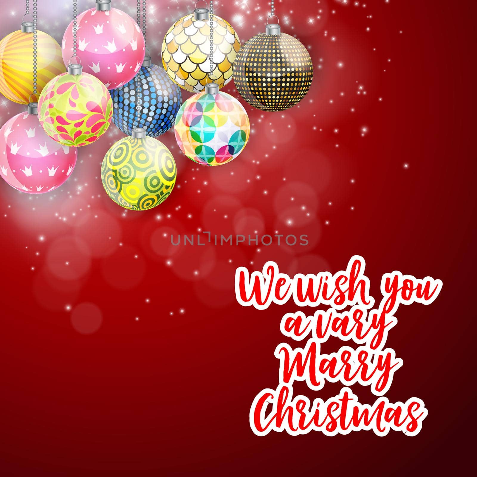 Merry Christmas and New Year Background. Vector Illustration EPS10