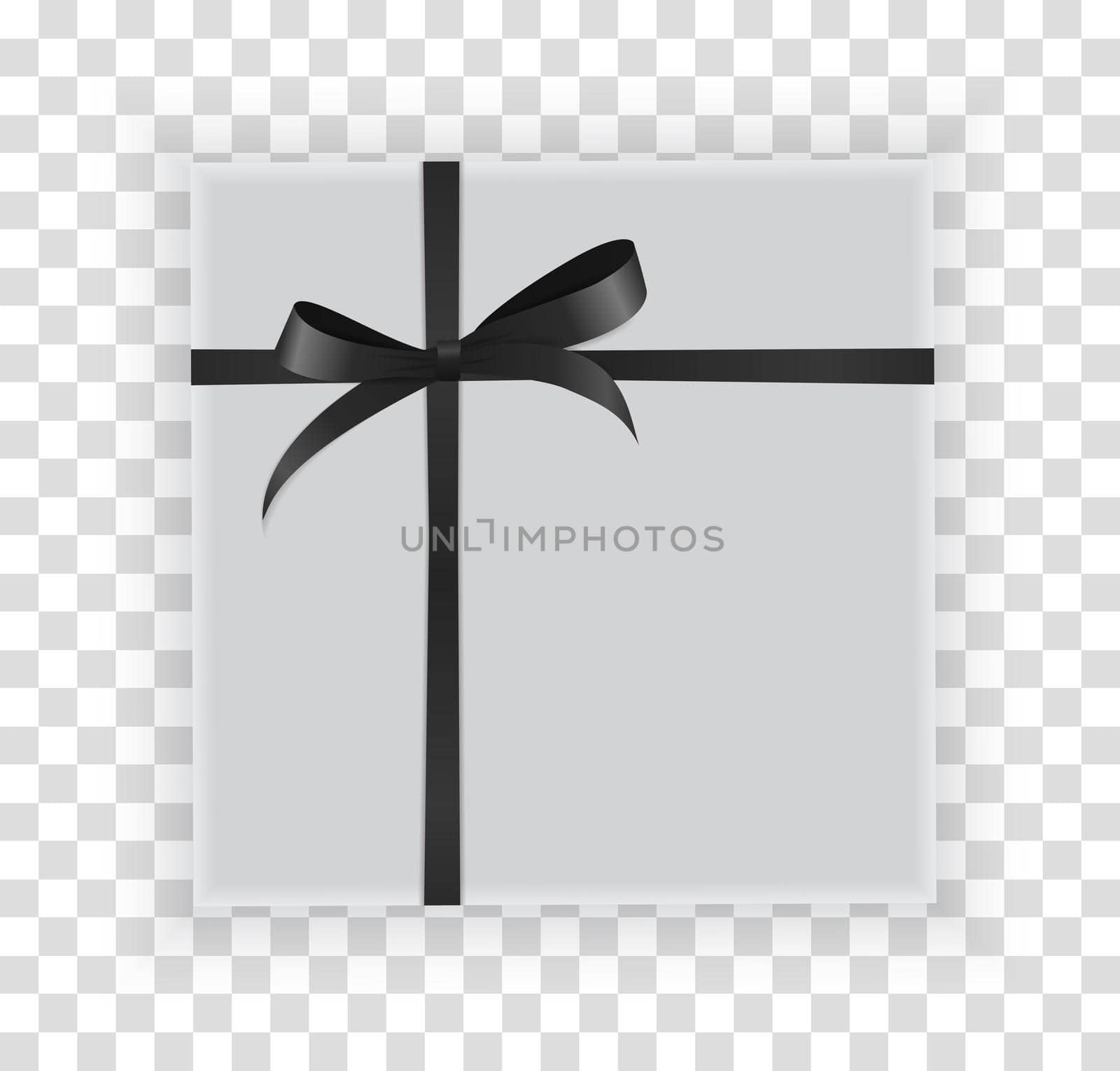 Abstract Christmas and New Year Gift Box on Transparent Background. Vector Illustration EPS10