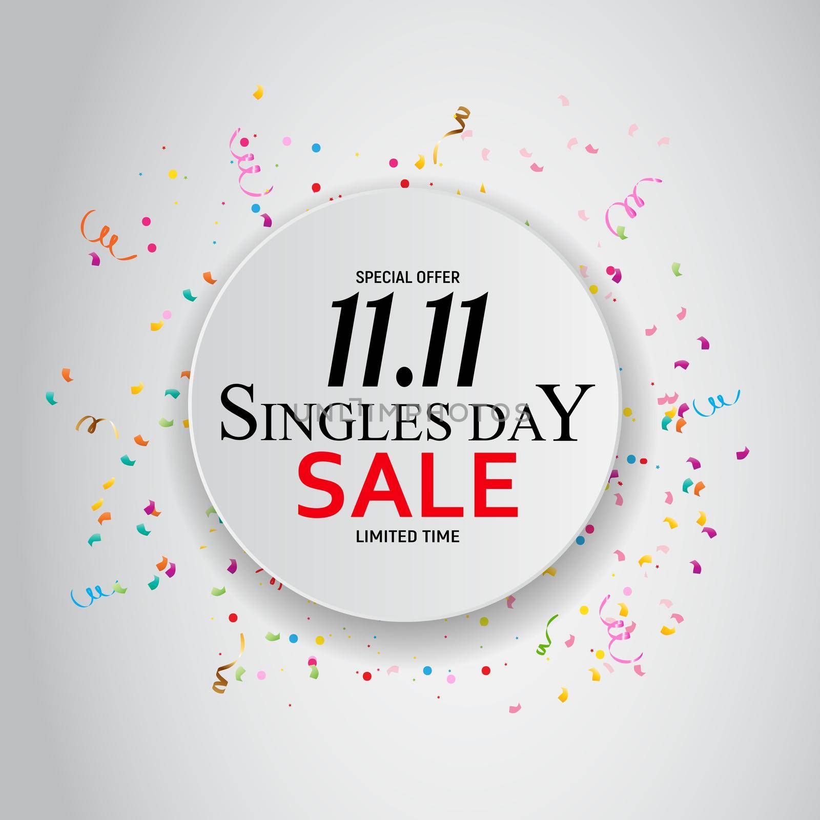 November 11 Singles Day Sale. Vector Illustration EPS10