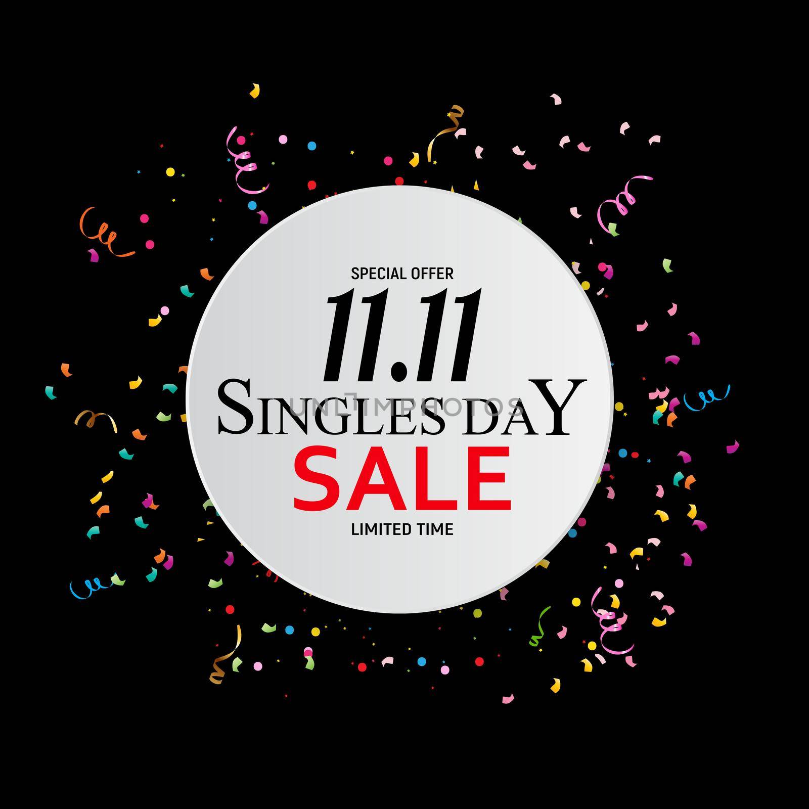 November 11 Singles Day Sale. Vector Illustration EPS10