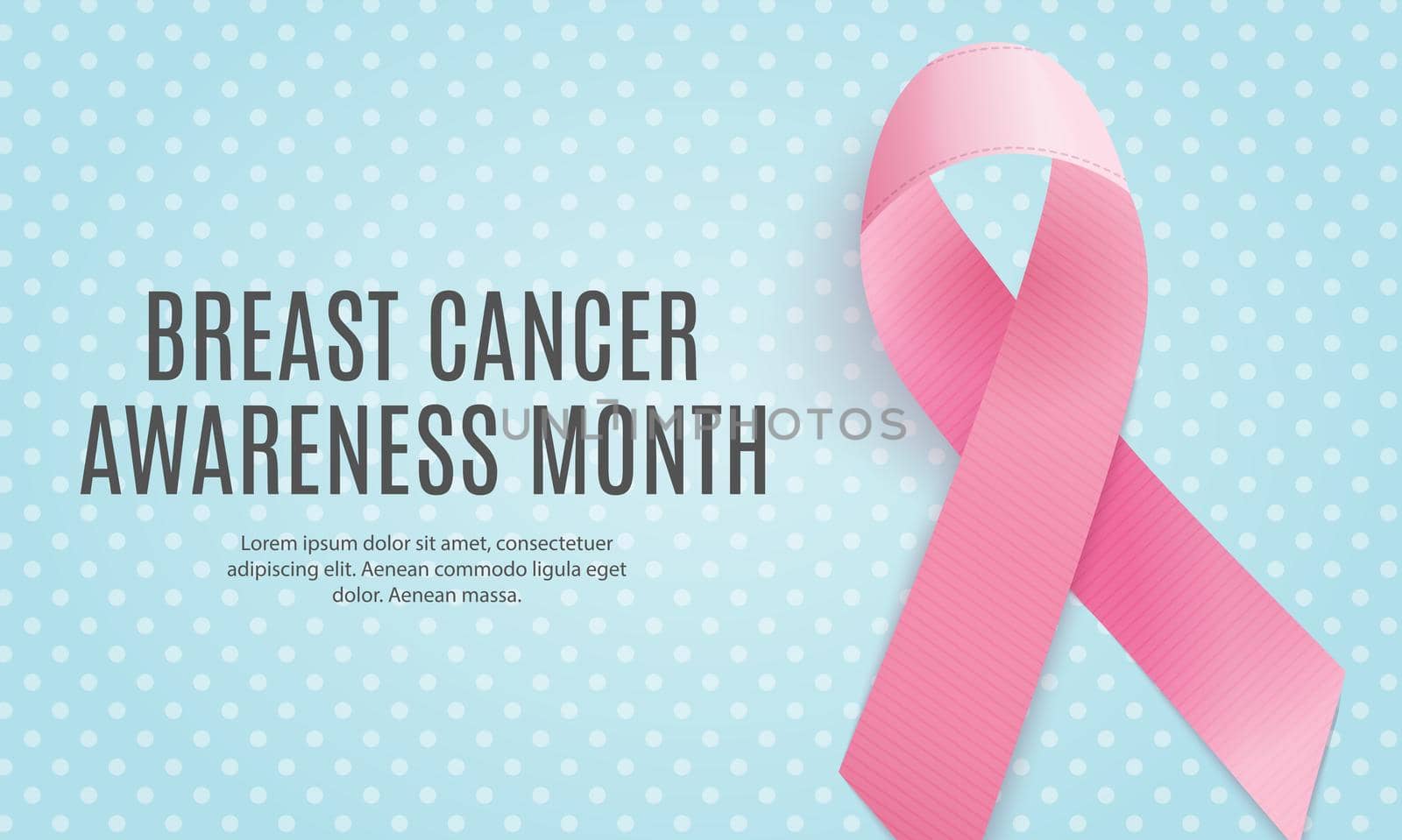 Breast Cancer Awareness Month Pink Ribbon Background Vector Illustration EPS10