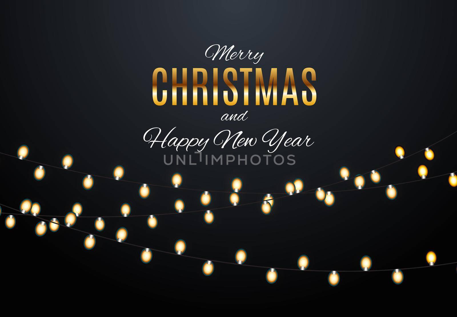 Merry Christmas and New Year Background. Vector Illustration by yganko