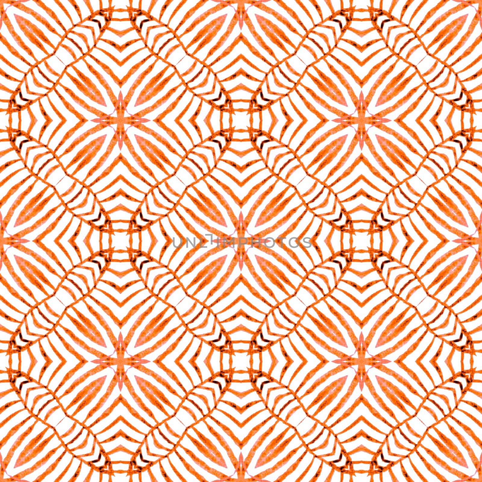 Organic tile. Orange good-looking boho chic by beginagain