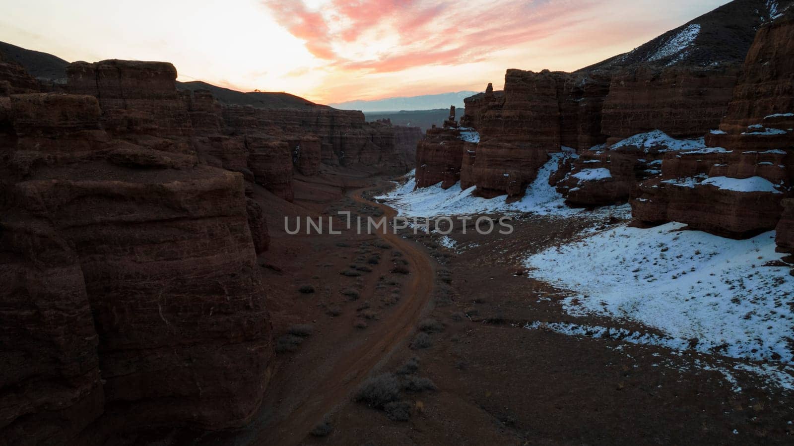 Charyn Grand Canyon with orange rock walls. Almaty by Passcal