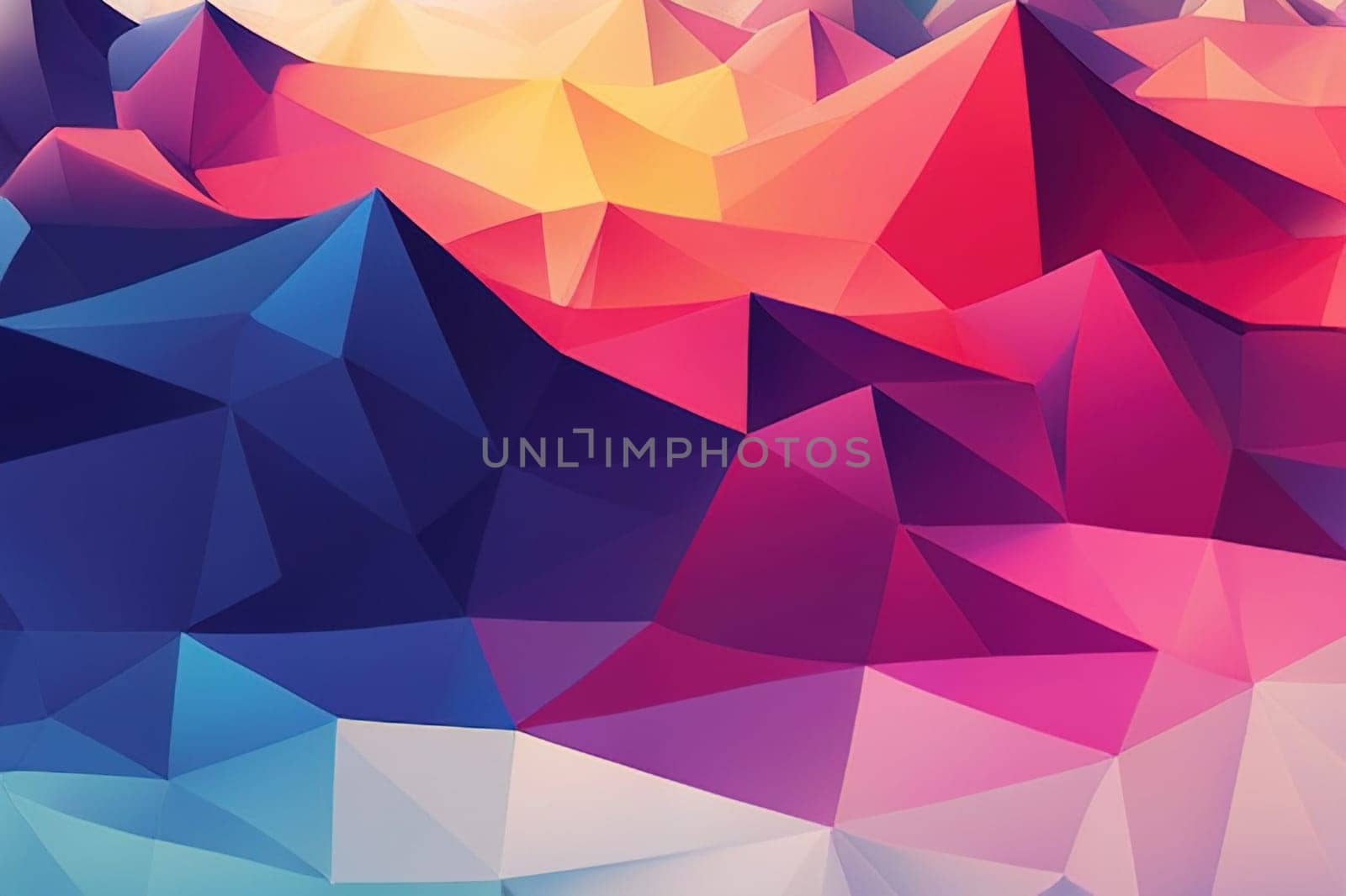 Abstract polygonal background of different color figures. Template for a text. Futuristic style geometric colorful triangle texture illustration.