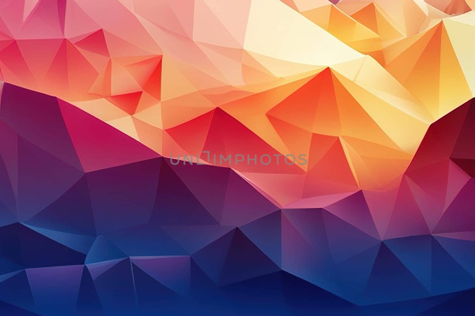 Abstract polygonal background of different color figures. Template for a text. Futuristic style geometric colorful triangle texture illustration.