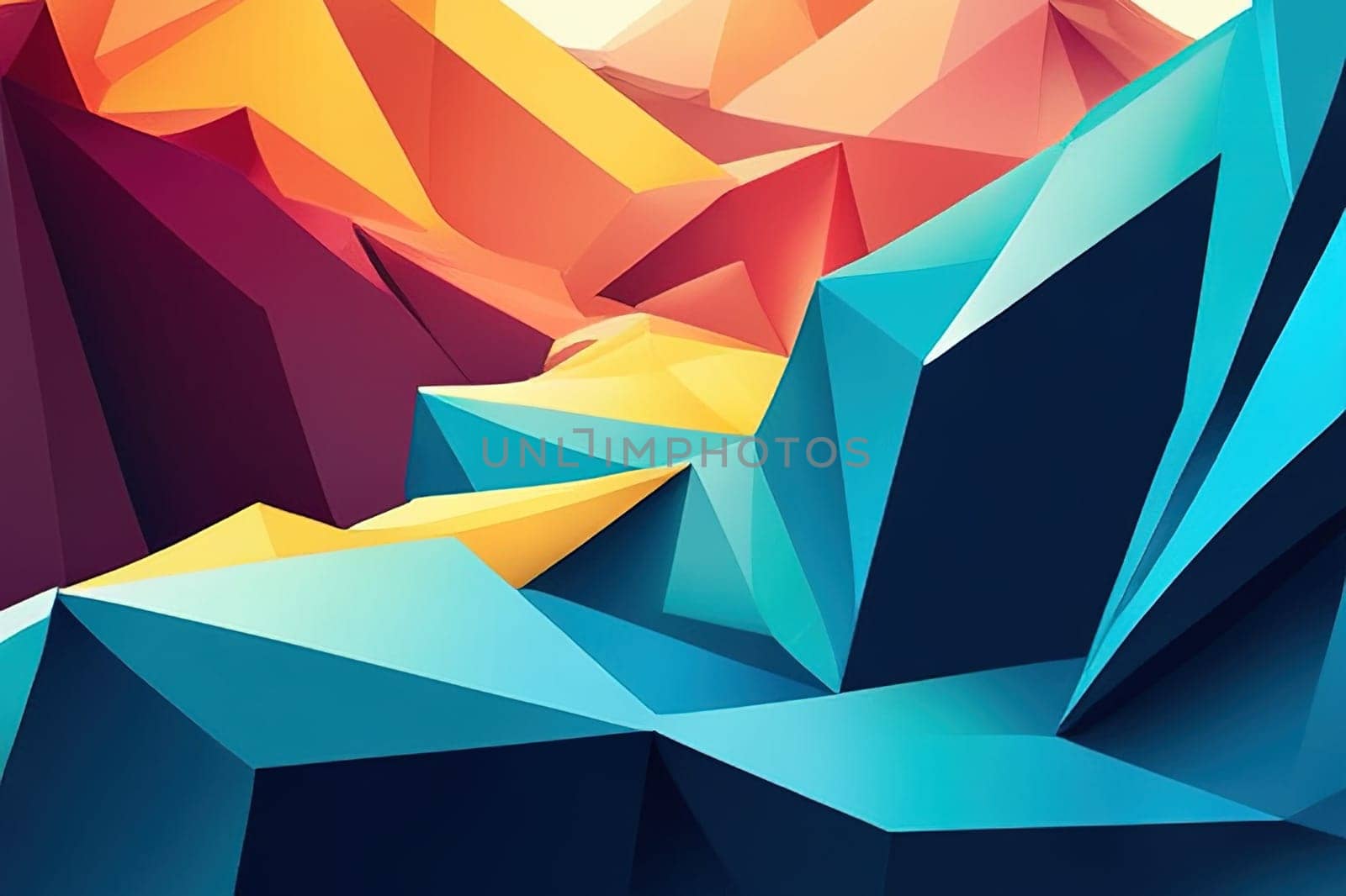 Abstract polygonal background of different color figures. Template for a text. by EkaterinaPereslavtseva