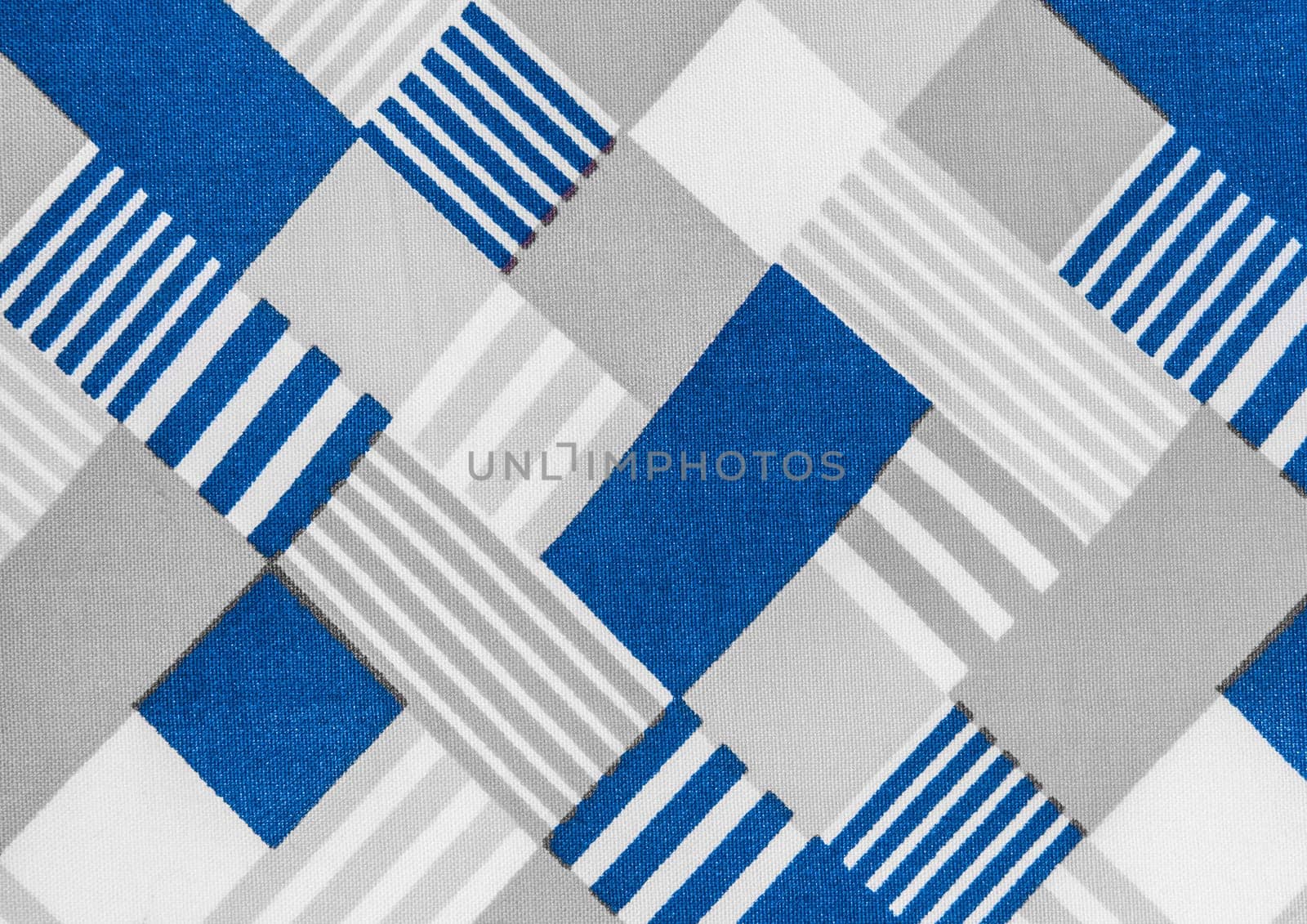 Color Blue and Grey Geometric Square Mosaic Abstract Fabric Pattern Decorative Texture Background Design.